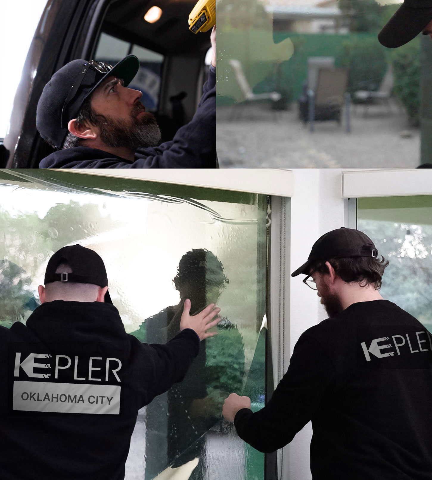 Kepler Technician Installing High-tech Window Tint to Home in Oklahoma City
