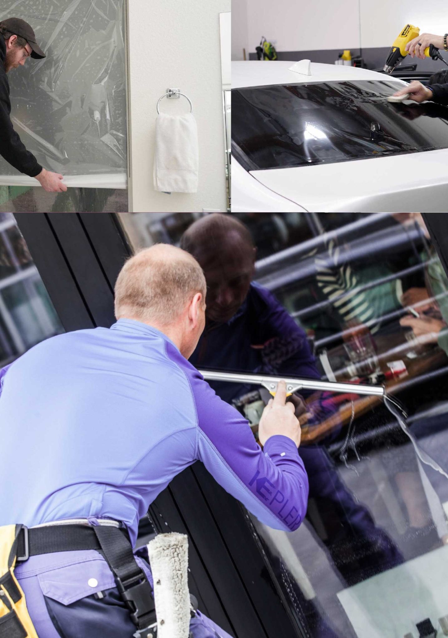 Kepler Expert Applying Anti-Graffiti Window Film to a Bakersfield Shop Front