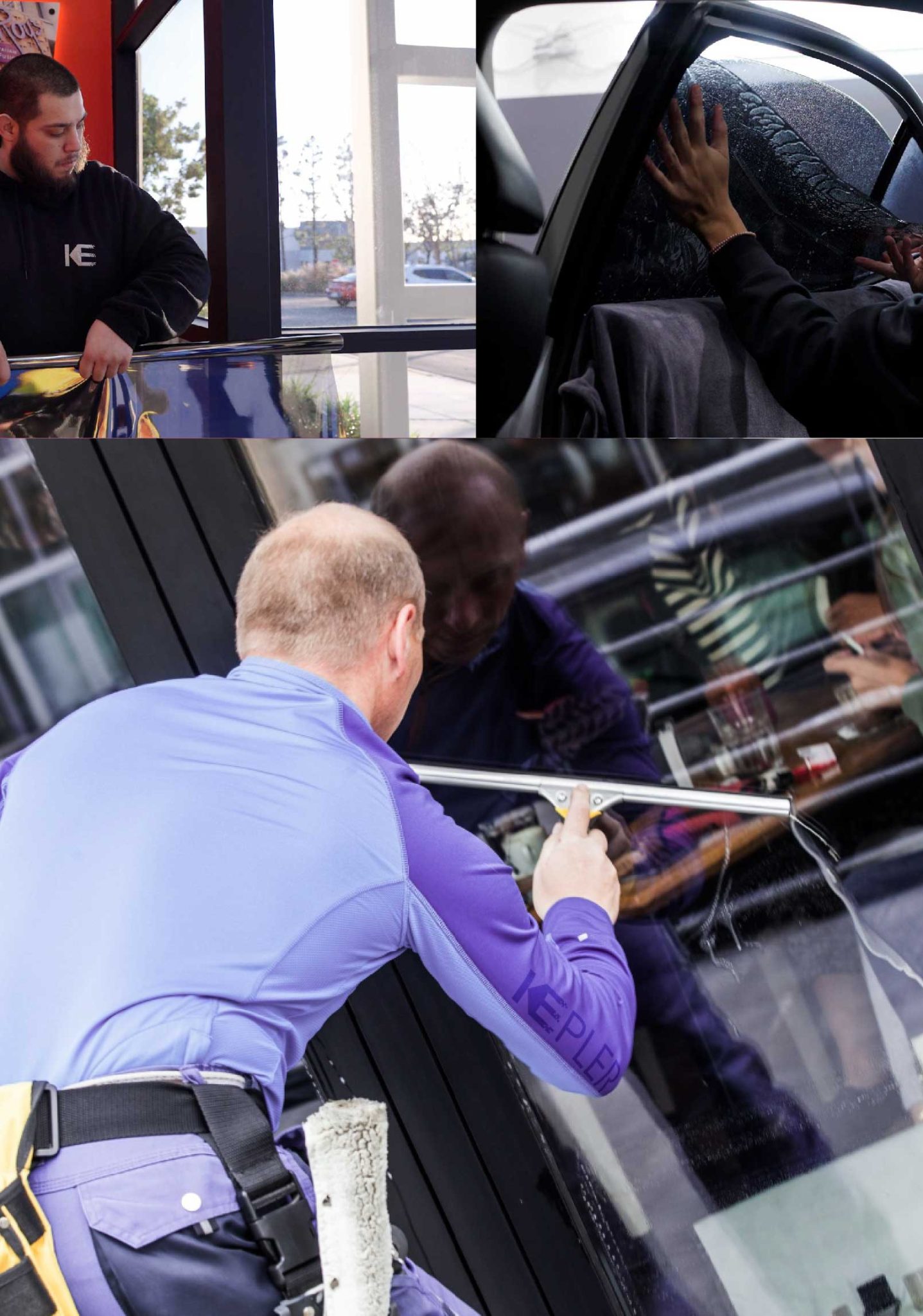 Kepler Professional Applying Anti-Graffiti Window Film to a San Luis Obispo Shop Front