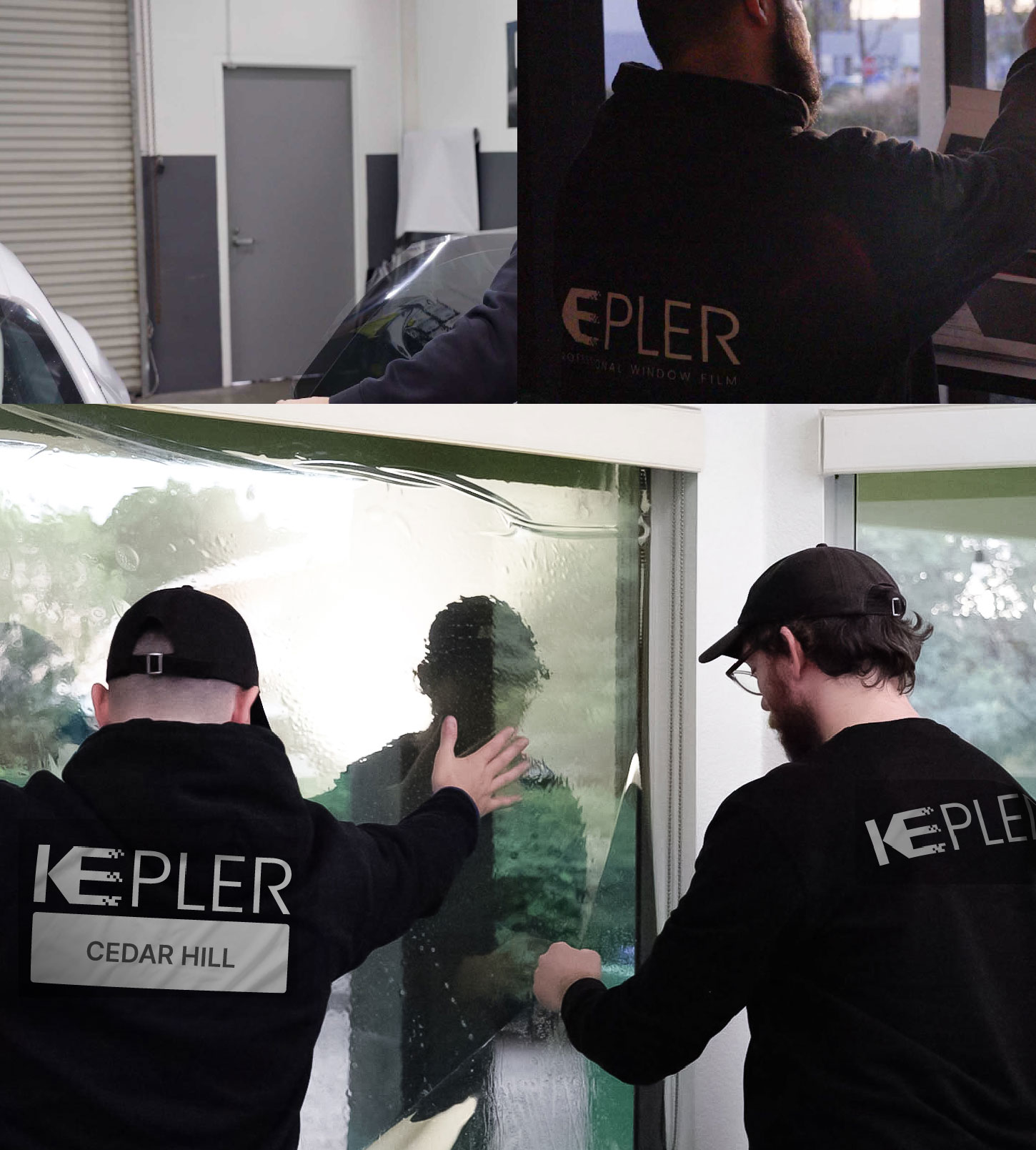 Kepler Technician Installing High-tech Window Tint to Home in Cedar Hill