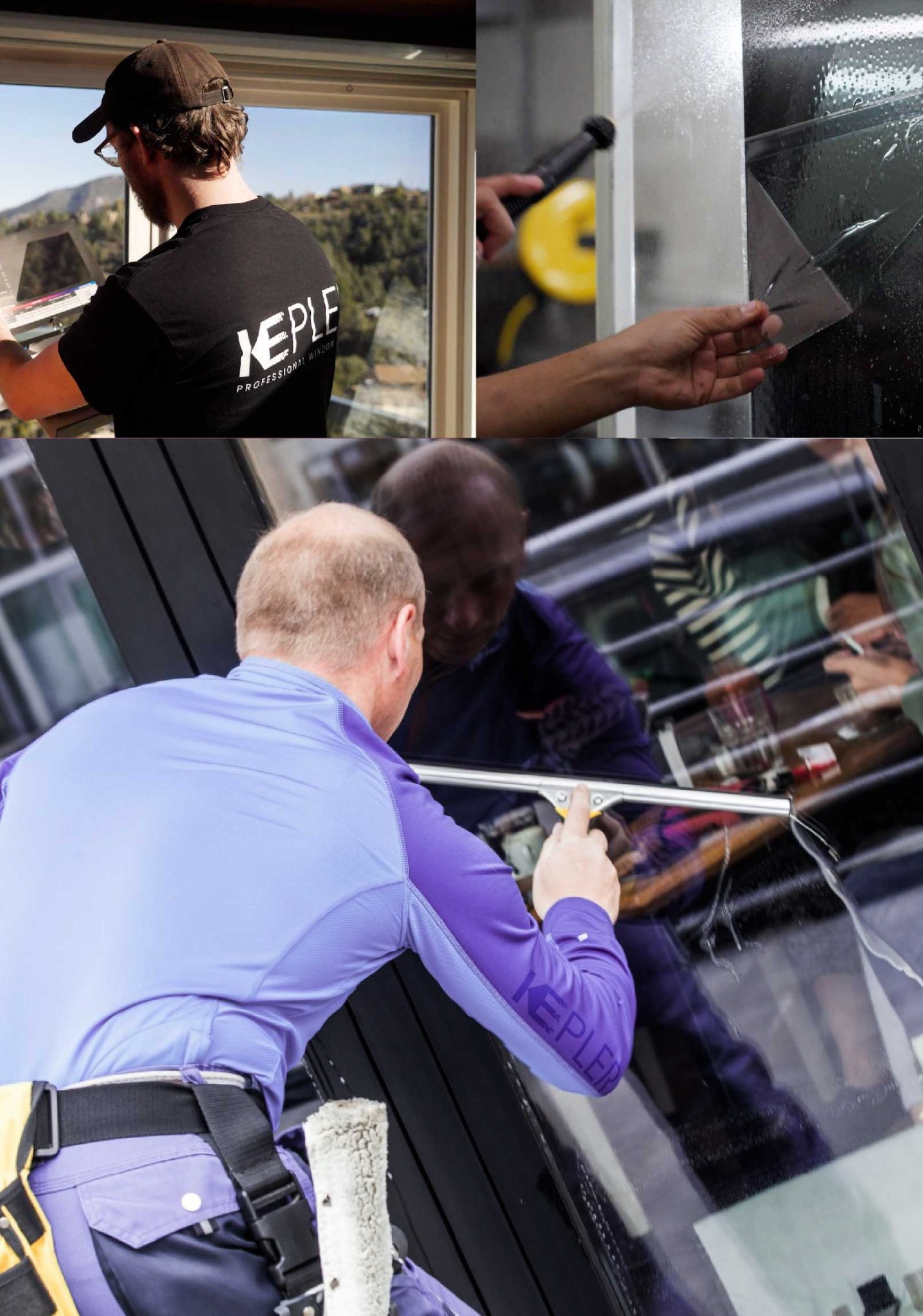 Kepler Expert Applying Anti-Graffiti Window Film to a Redwood City Shop Front