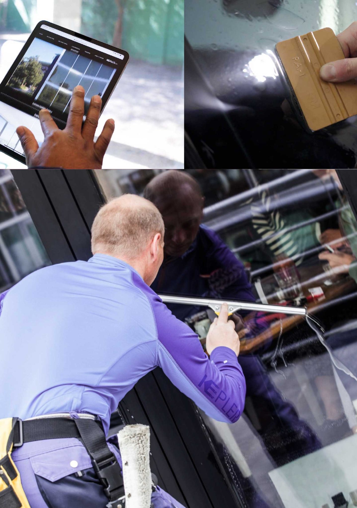 Kepler Expert Applying Anti-Graffiti Window Film to a South San Francisco Shop Front
