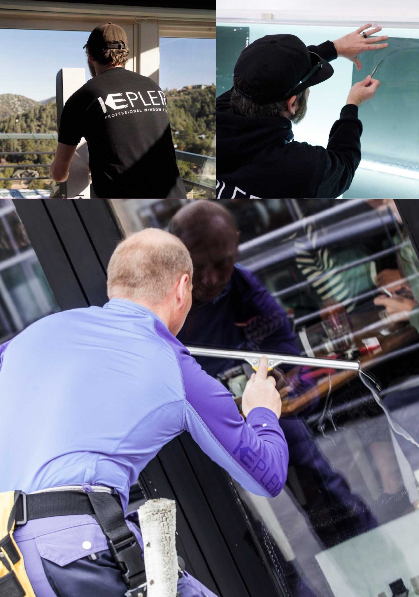 Kepler Expert Applying Anti-Graffiti Window Film to a Orinda Shop Front