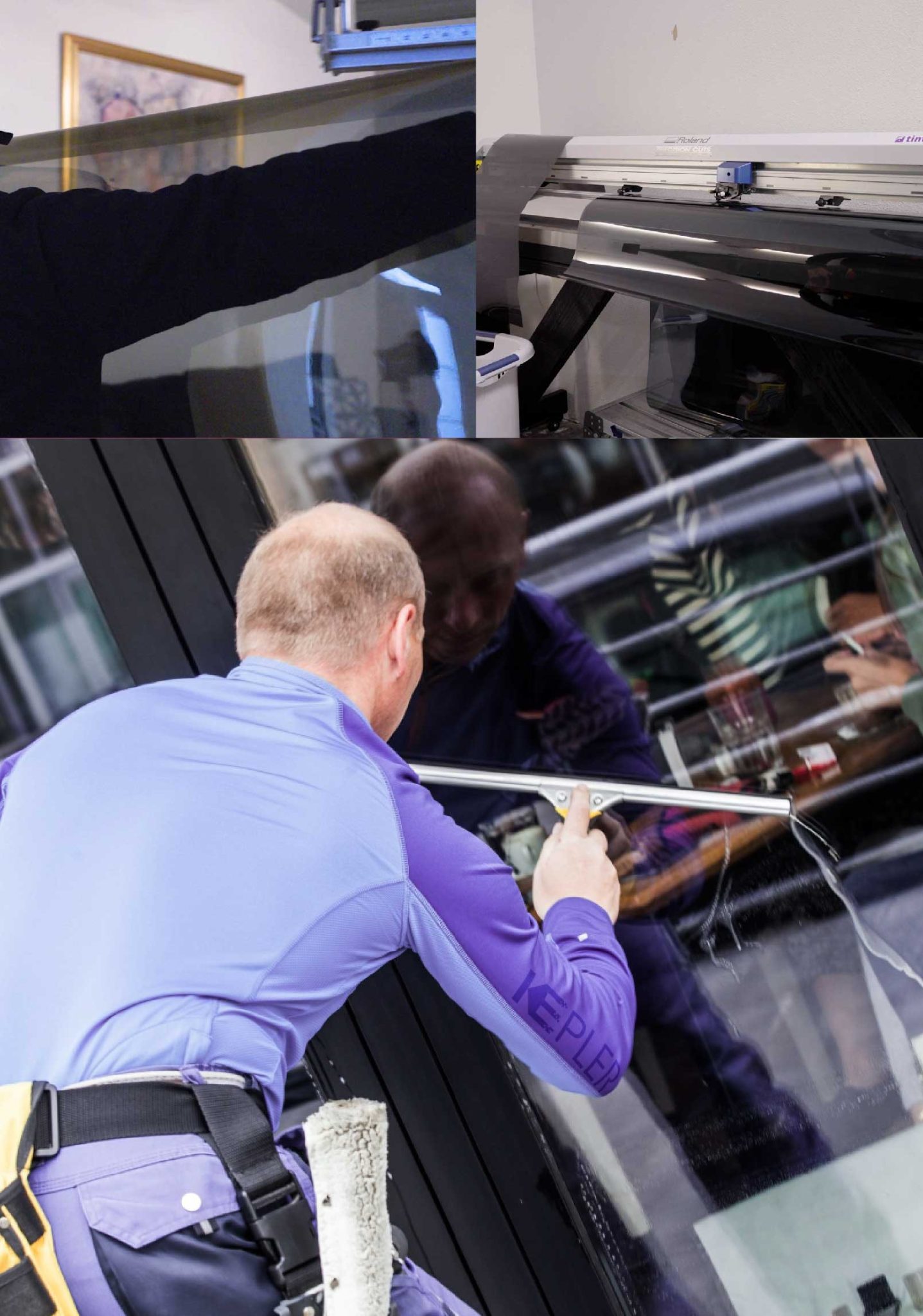 Kepler Expert Applying Anti-Graffiti Window Film to a Tracy Shop Front