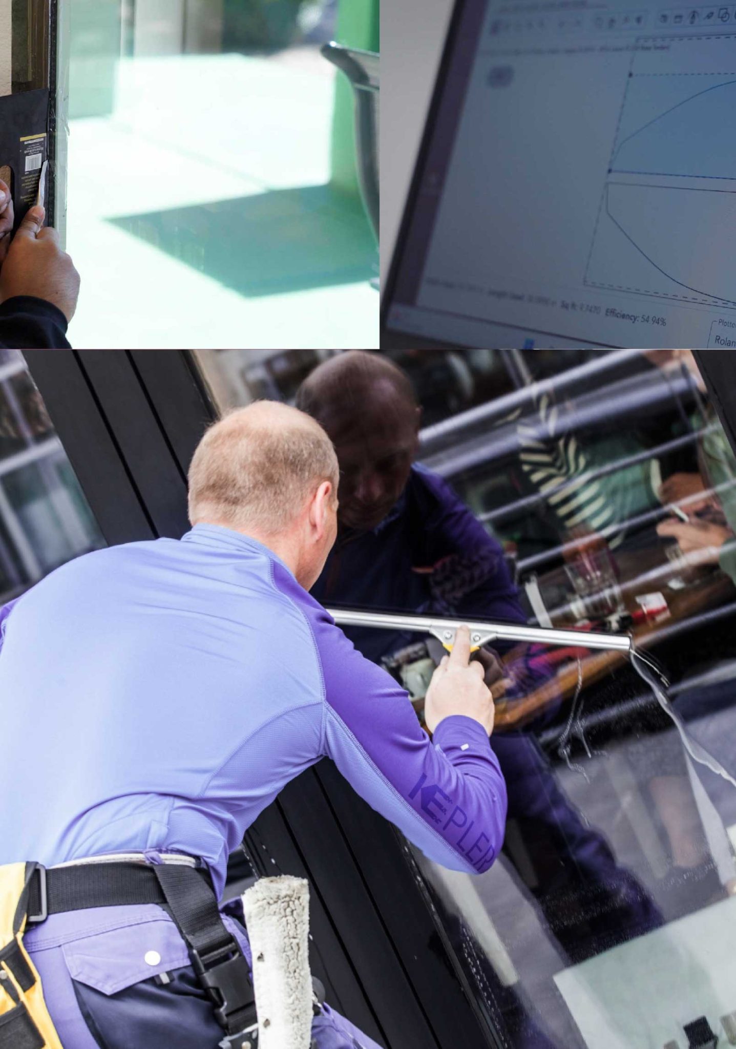 Kepler Professional Applying Anti-Graffiti Window Film to a Manteca Shop Front