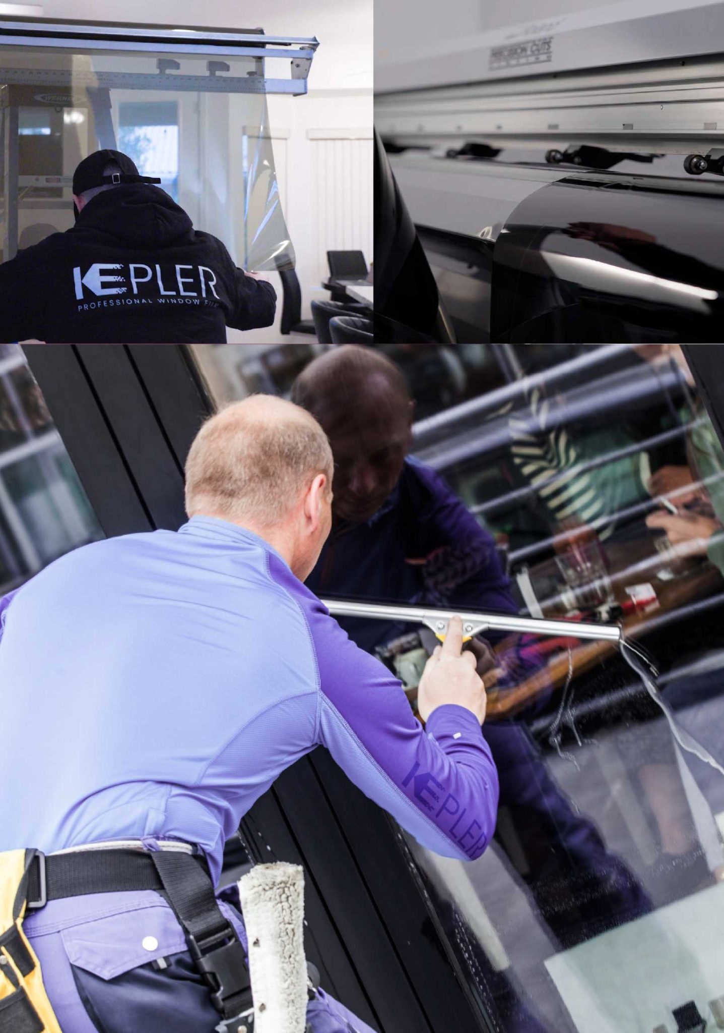 Kepler Skilled Applying Anti-Graffiti Window Film to a Windsor Shop Front