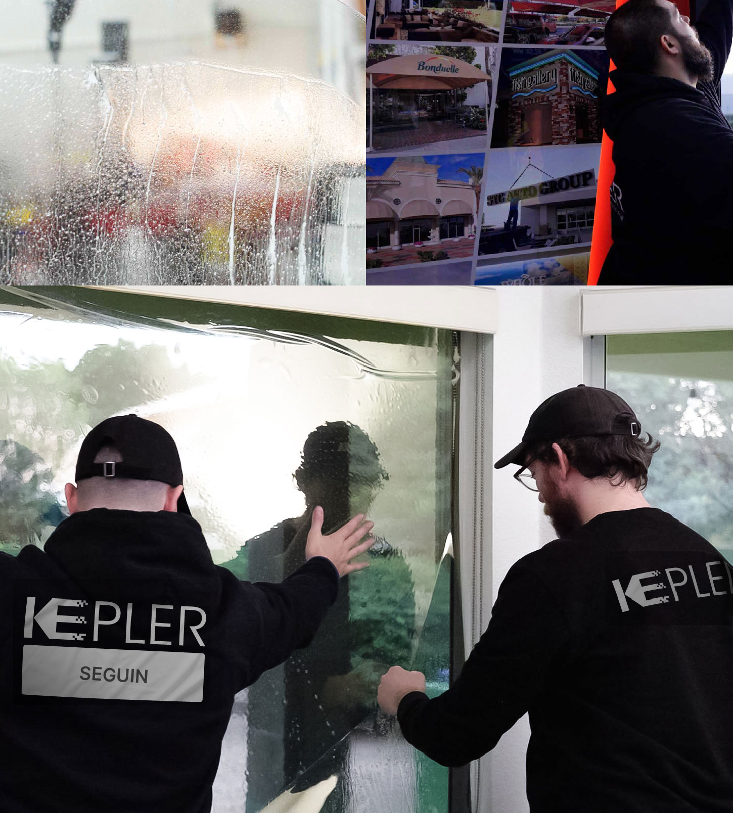 Kepler Technician Installing Advanced Window Tint to Home in Seguin