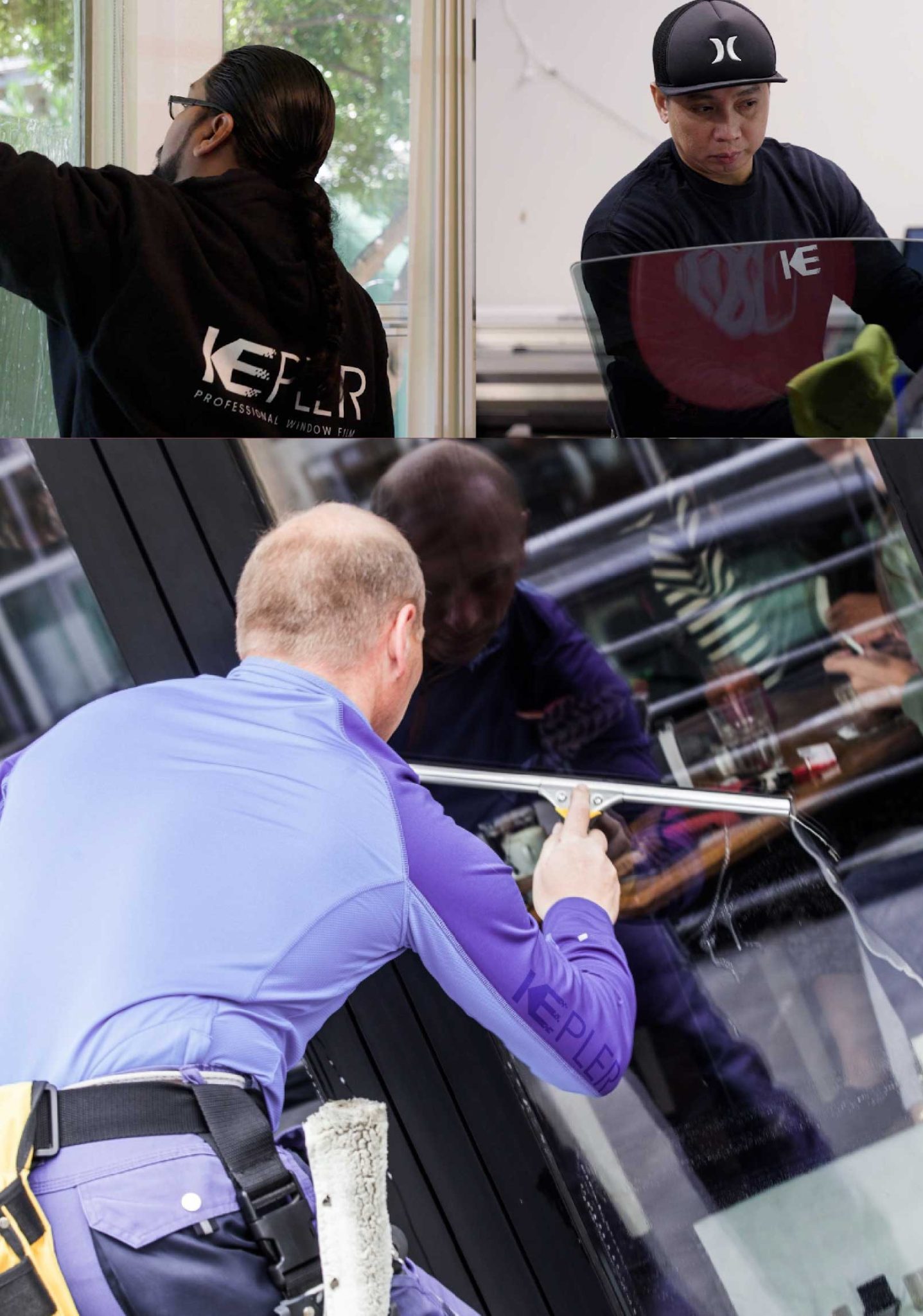 Kepler Skilled Applying Anti-Graffiti Window Film to a Fair Oaks Shop Front