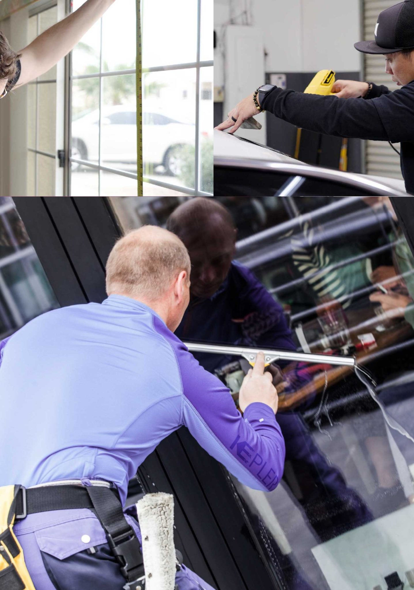 Kepler Expert Applying Anti-Graffiti Window Film to a Orangevale Shop Front