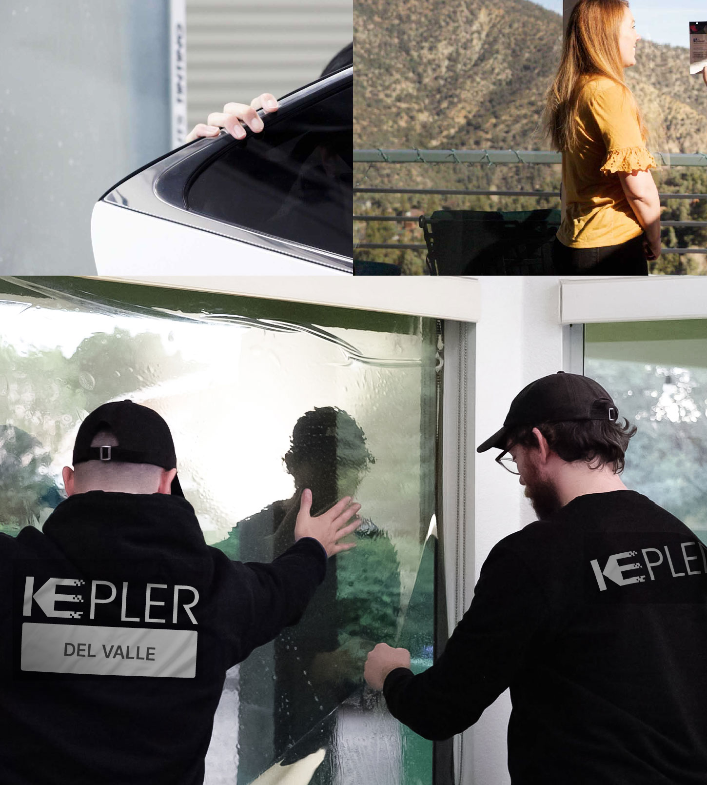 Kepler Technician Applying High-tech Window Tint to Home in Del Valle