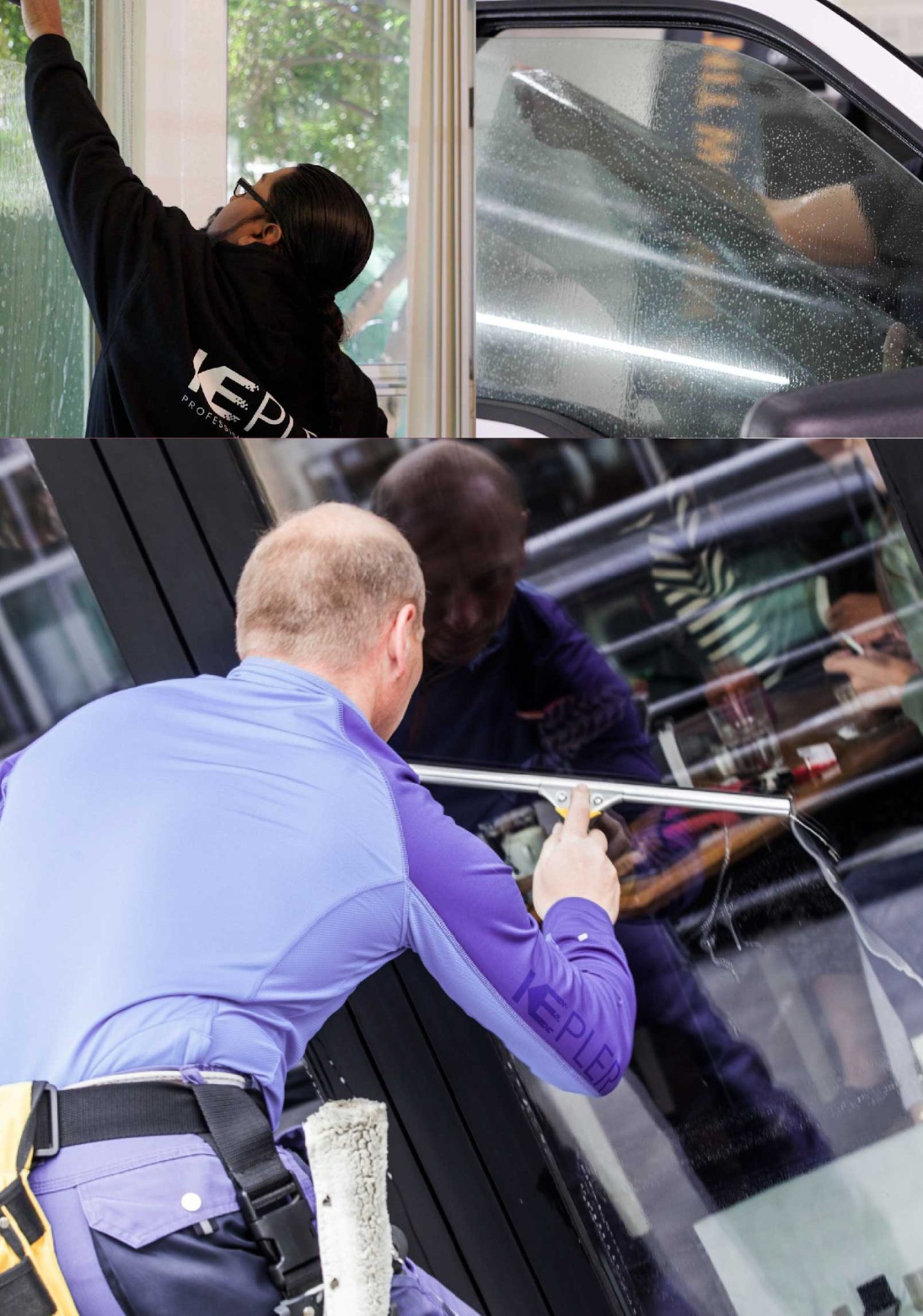 Kepler Expert Applying Anti-Graffiti Window Film to a Kailua Shop Front