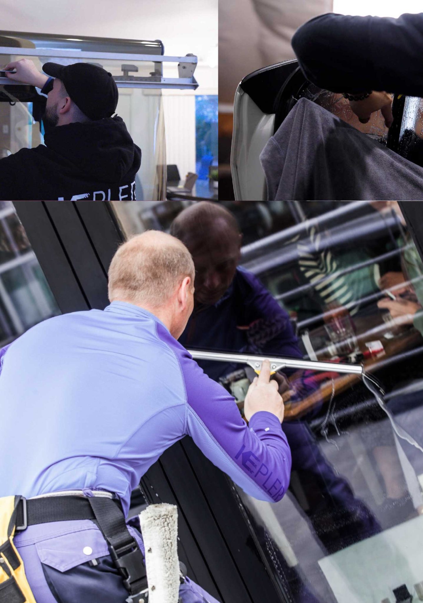 Kepler Skilled Applying Anti-Graffiti Window Film to a West Linn Shop Front