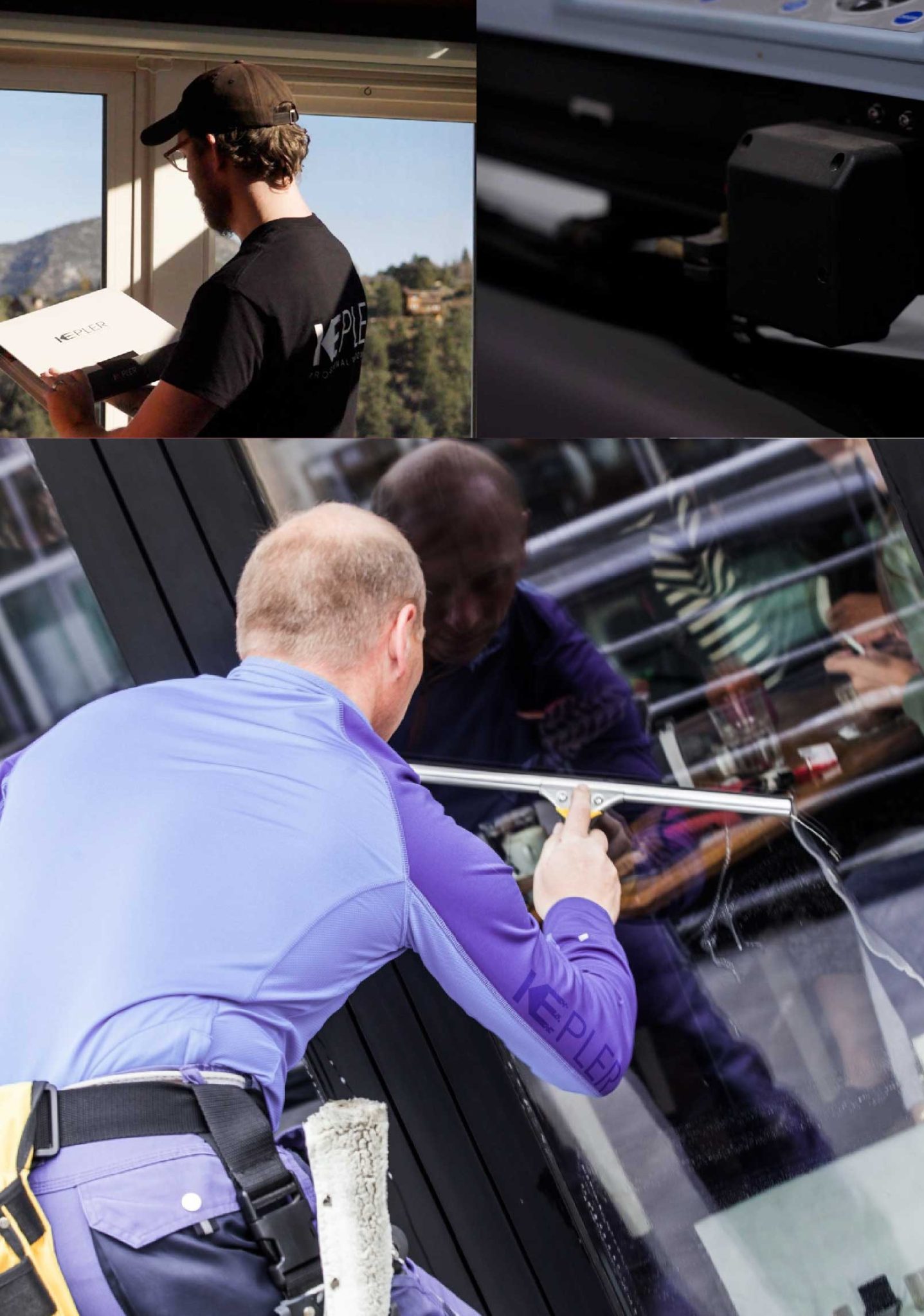 Kepler Skilled Applying Anti-Graffiti Window Film to a Albany Shop Front