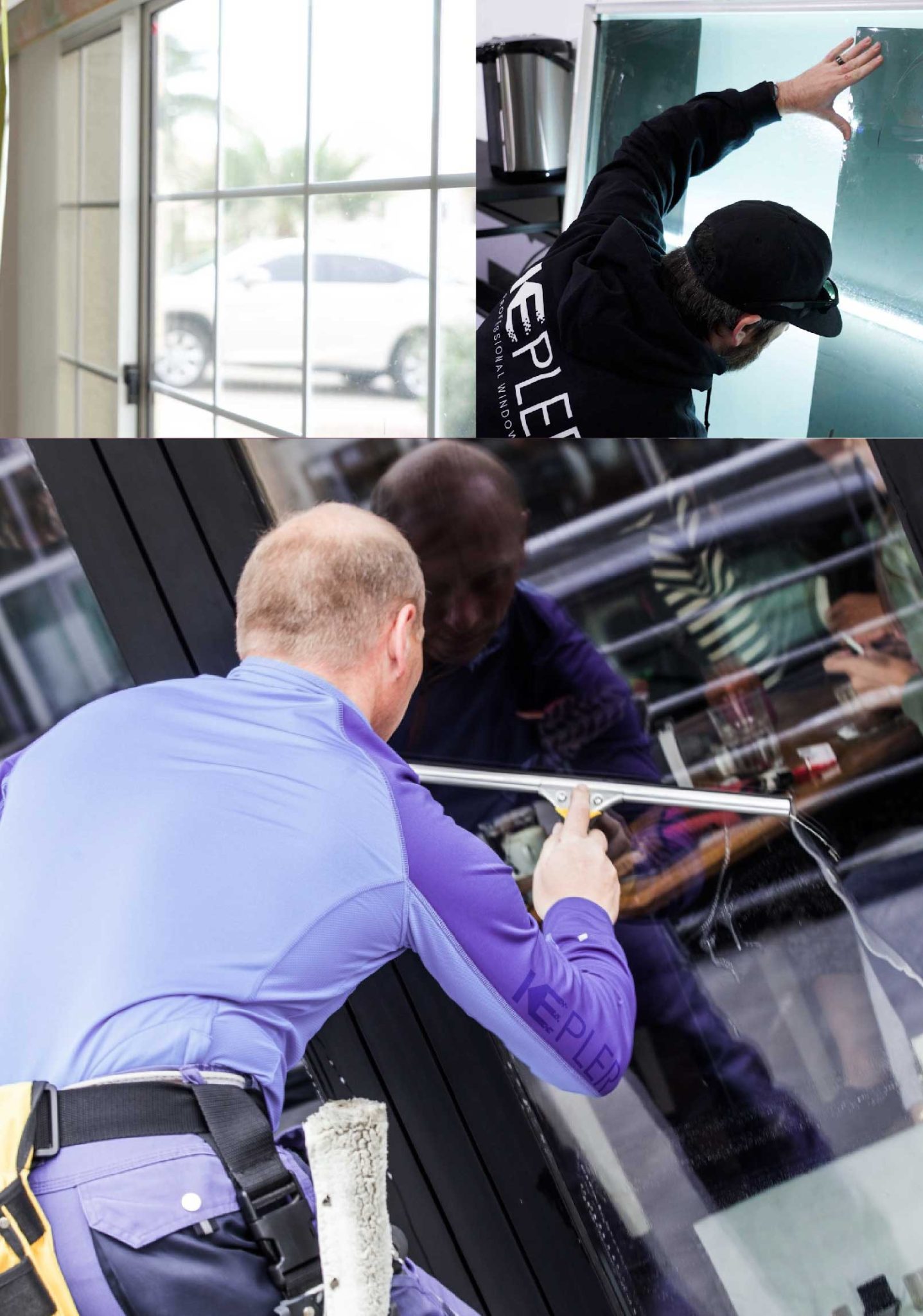 Kepler Professional Applying Anti-Graffiti Window Film to a Central Point Shop Front