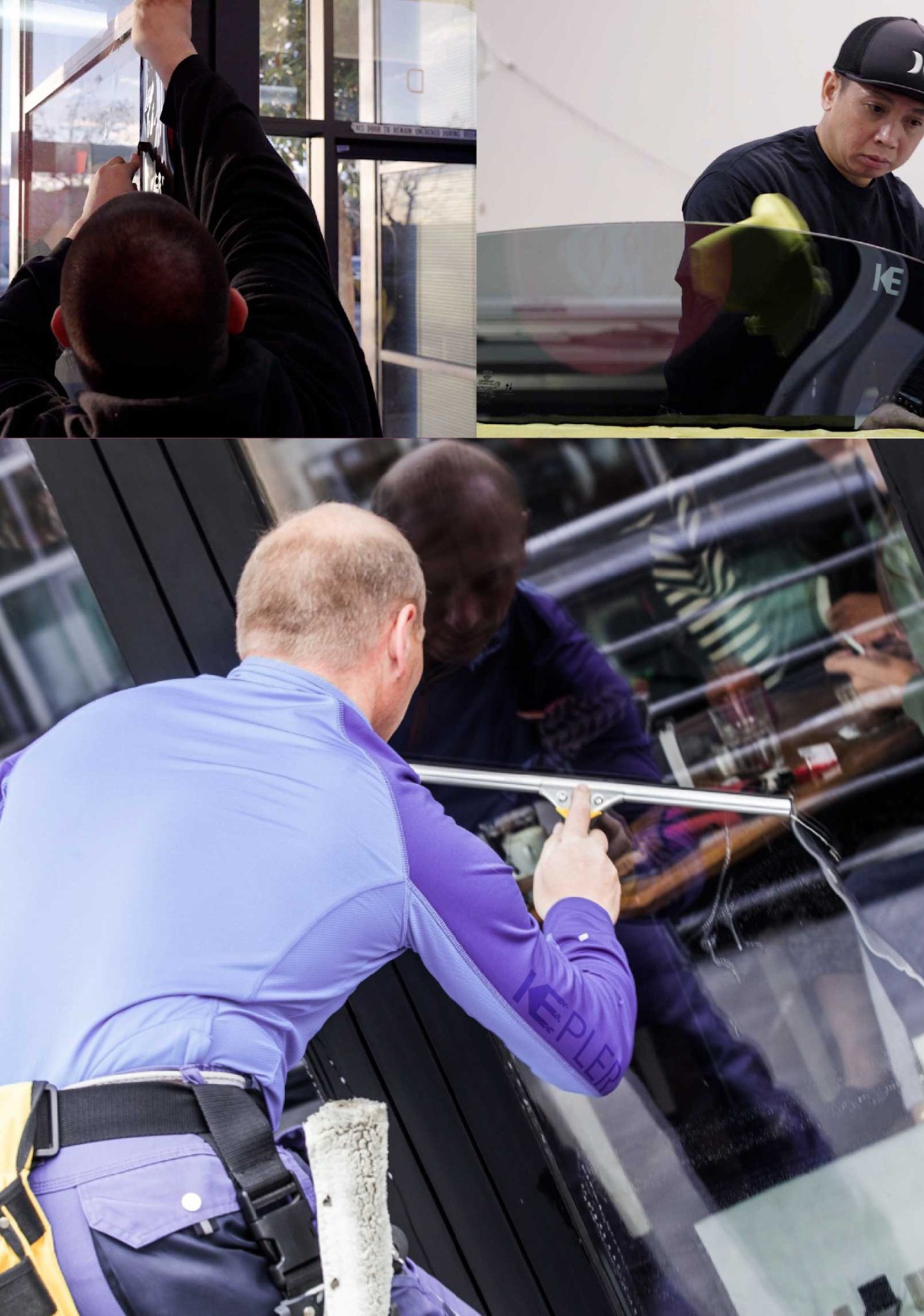 Kepler Expert Applying Anti-Graffiti Window Film to a Redmond Shop Front