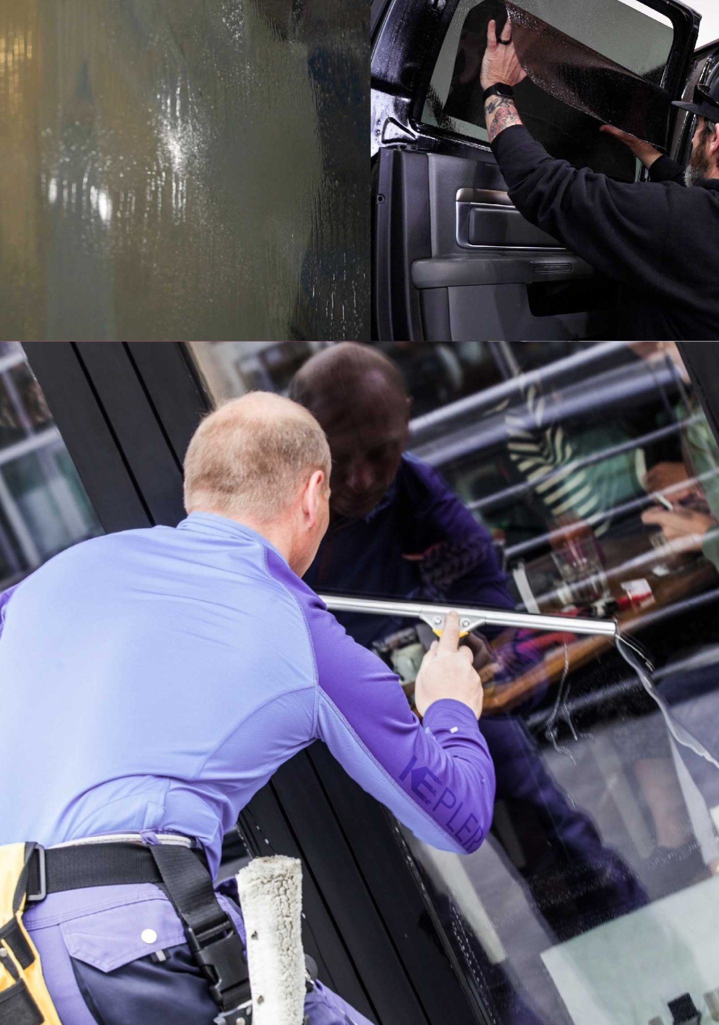 Kepler Professional Applying Anti-Graffiti Window Film to a Hermiston Shop Front