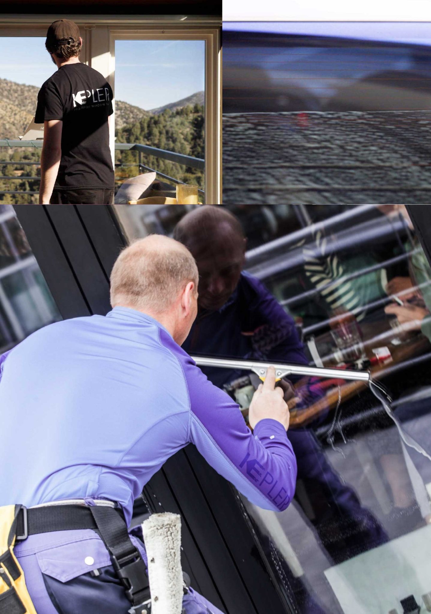 Kepler Professional Applying Anti-Graffiti Window Film to a Edmonds Shop Front