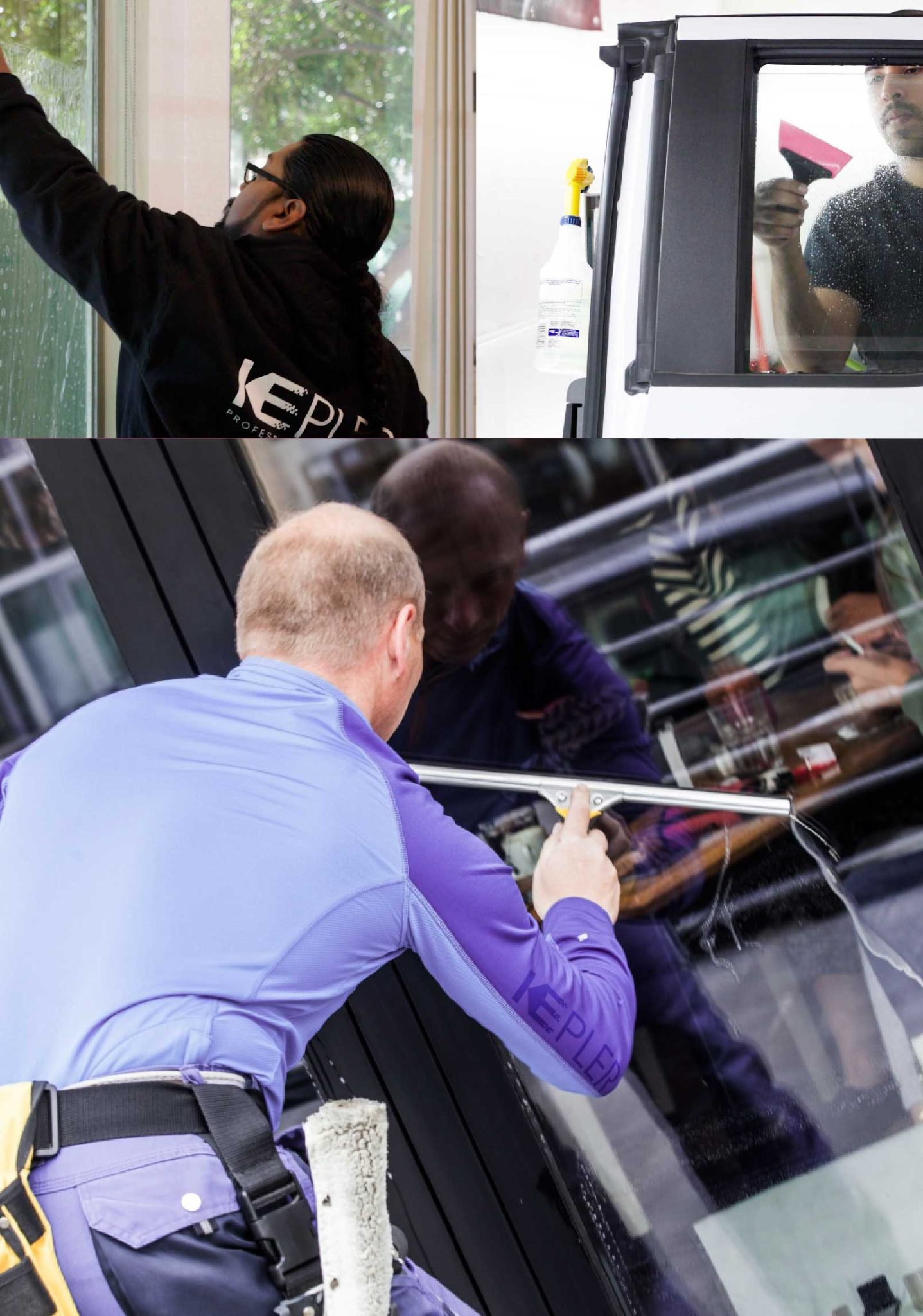 Kepler Expert Applying Anti-Graffiti Window Film to a Kirkland Shop Front