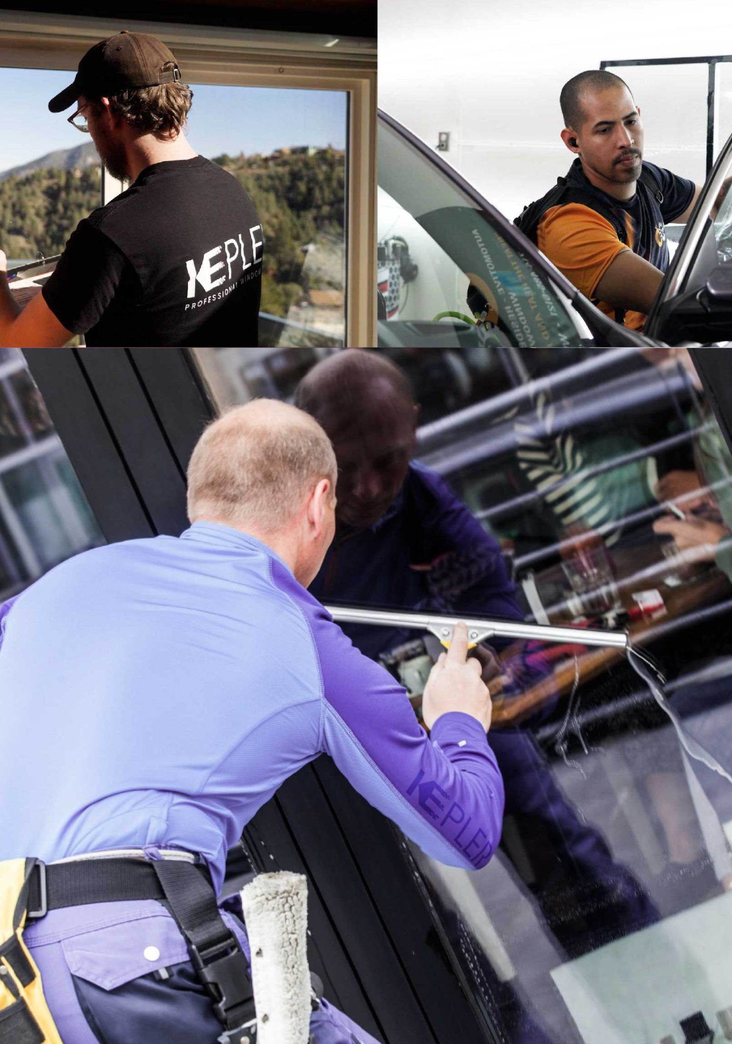 Kepler Skilled Applying Anti-Graffiti Window Film to a Maple Valley Shop Front