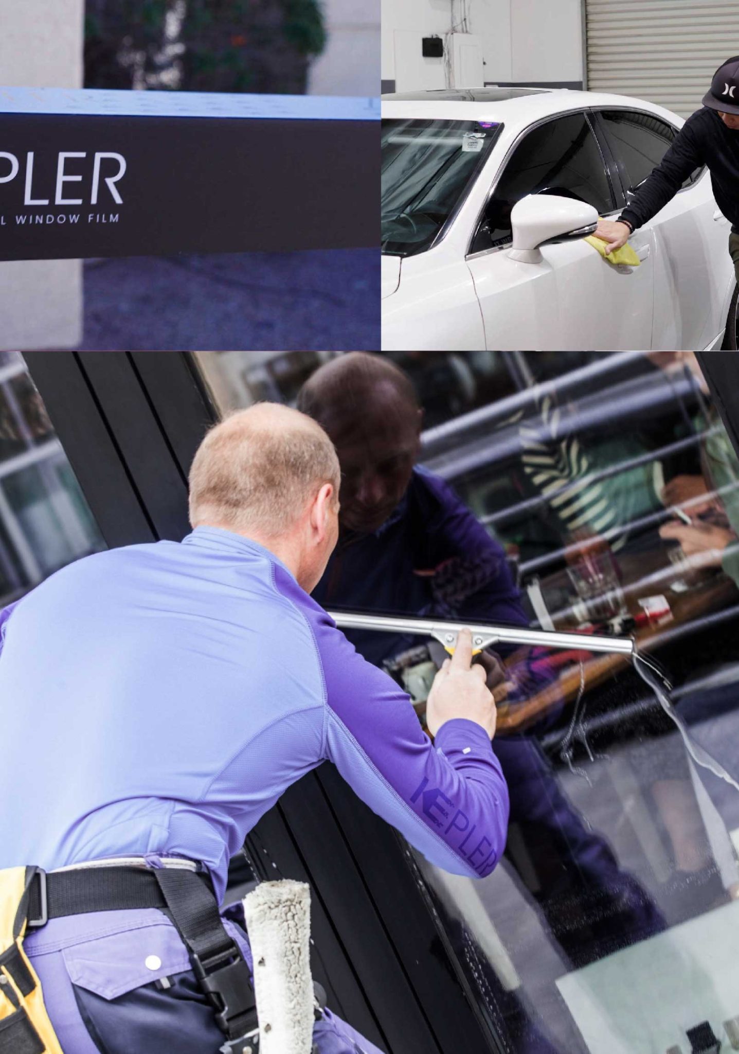 Kepler Skilled Applying Anti-Graffiti Window Film to a Seattle Shop Front