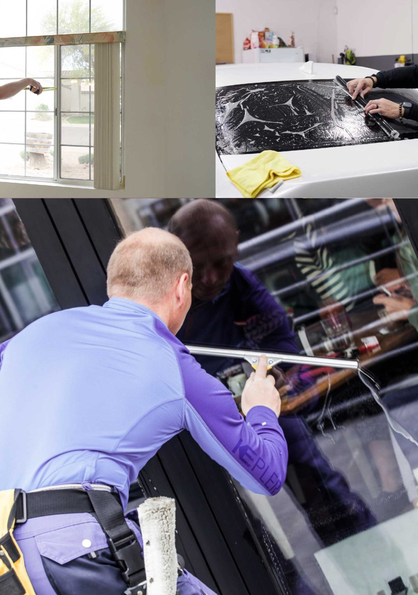Kepler Expert Applying Anti-Graffiti Window Film to a Arlington Shop Front