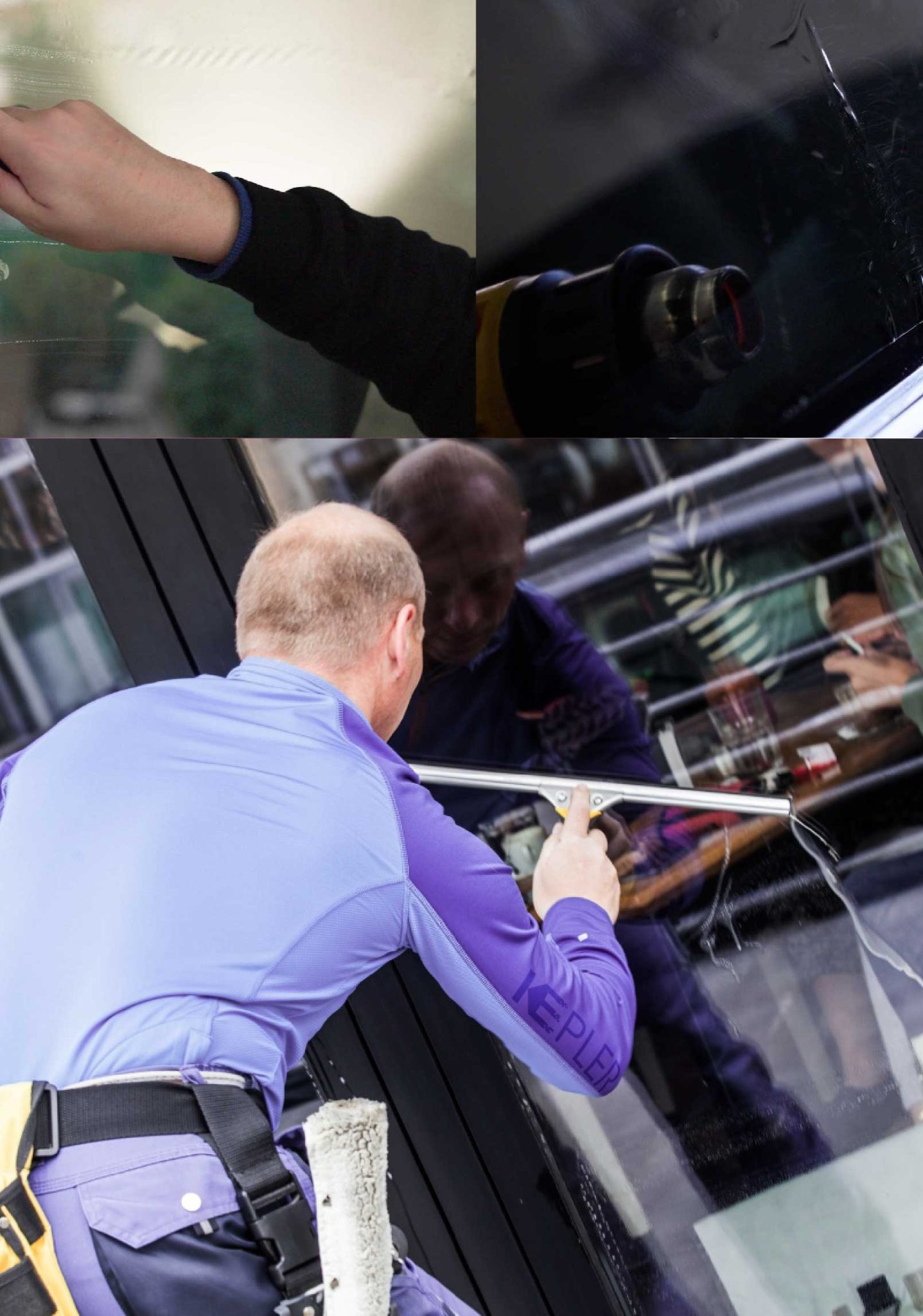 Kepler Professional Applying Anti-Graffiti Window Film to a Bonney Lake Shop Front