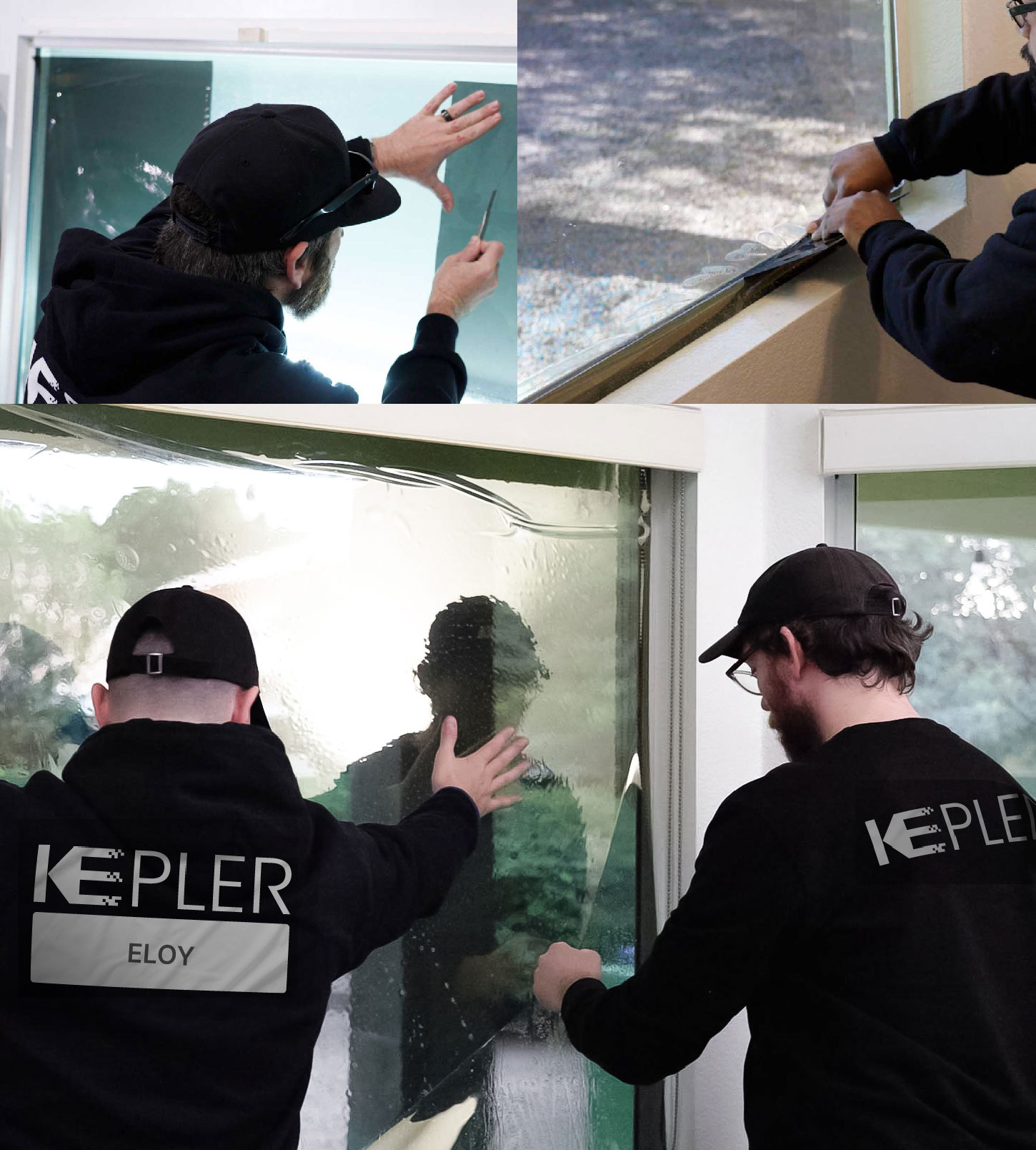 Kepler Technician Applying High-tech Window Tint to Home in Eloy