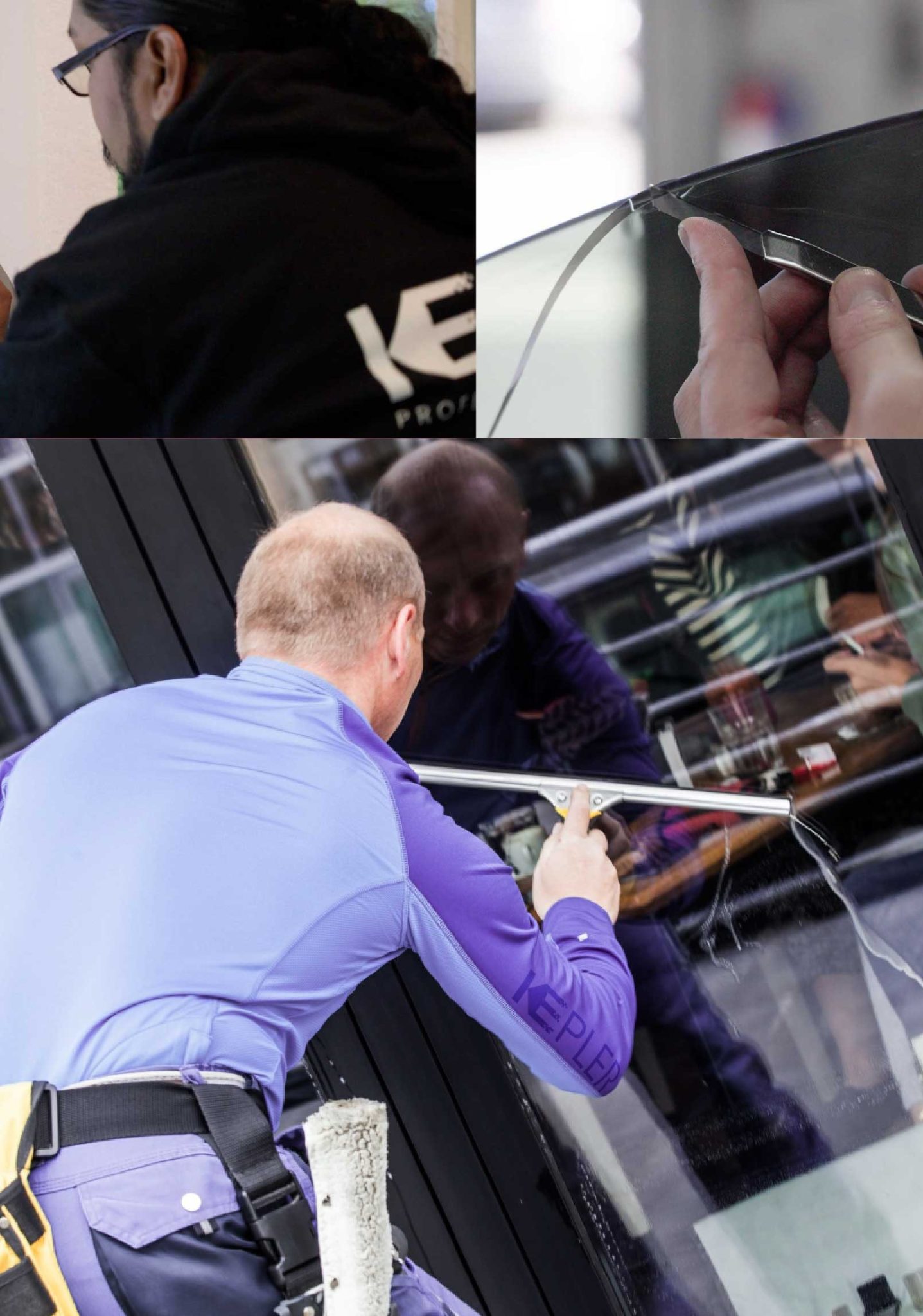 Kepler Expert Applying Anti-Graffiti Window Film to a Vancouver Shop Front