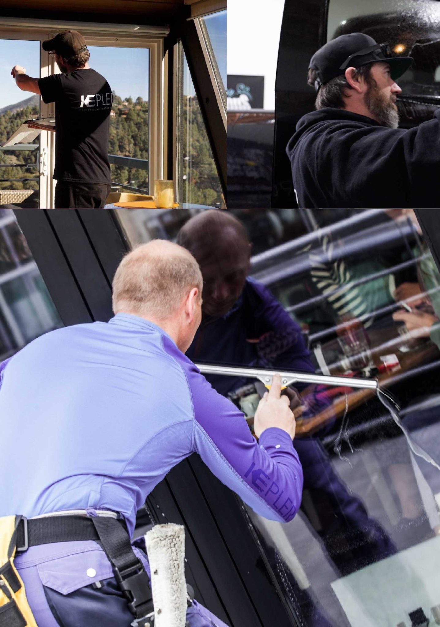 Kepler Expert Applying Anti-Graffiti Window Film to a Moses Lake Shop Front