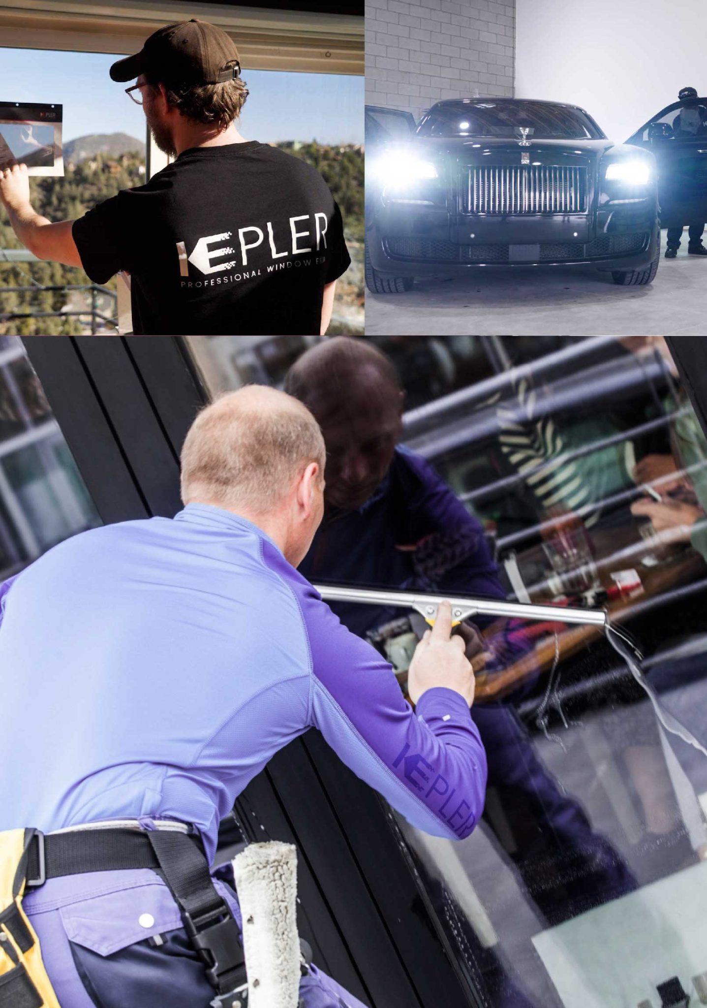 Kepler Skilled Applying Anti-Graffiti Window Film to a Eagle River Shop Front