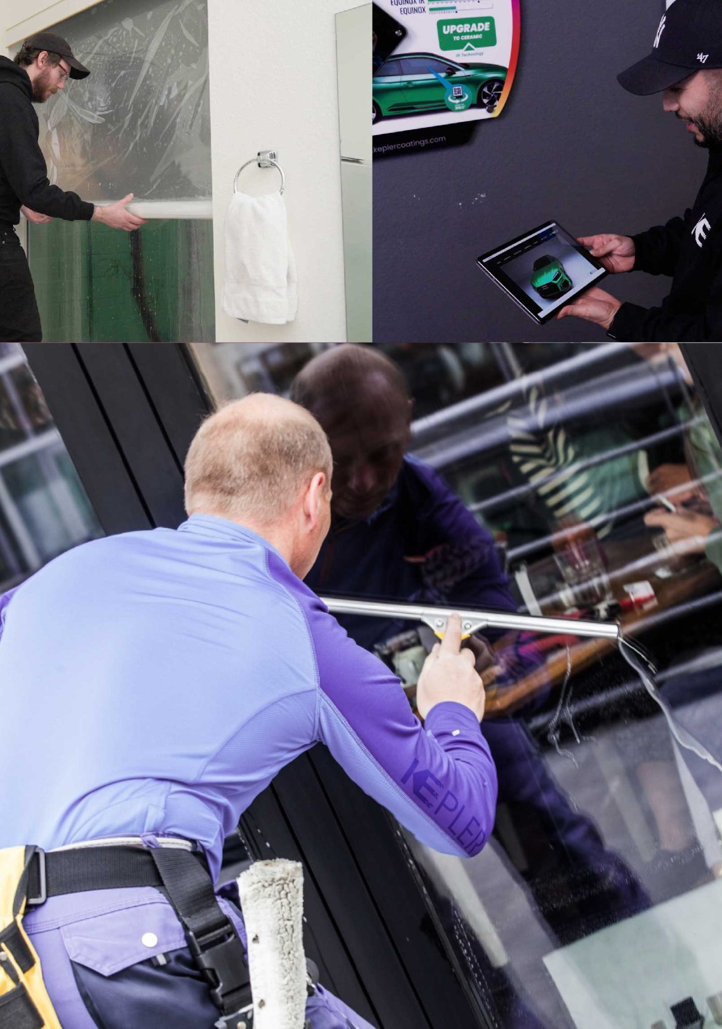 Kepler Expert Applying Anti-Graffiti Window Film to a Juneau Shop Front