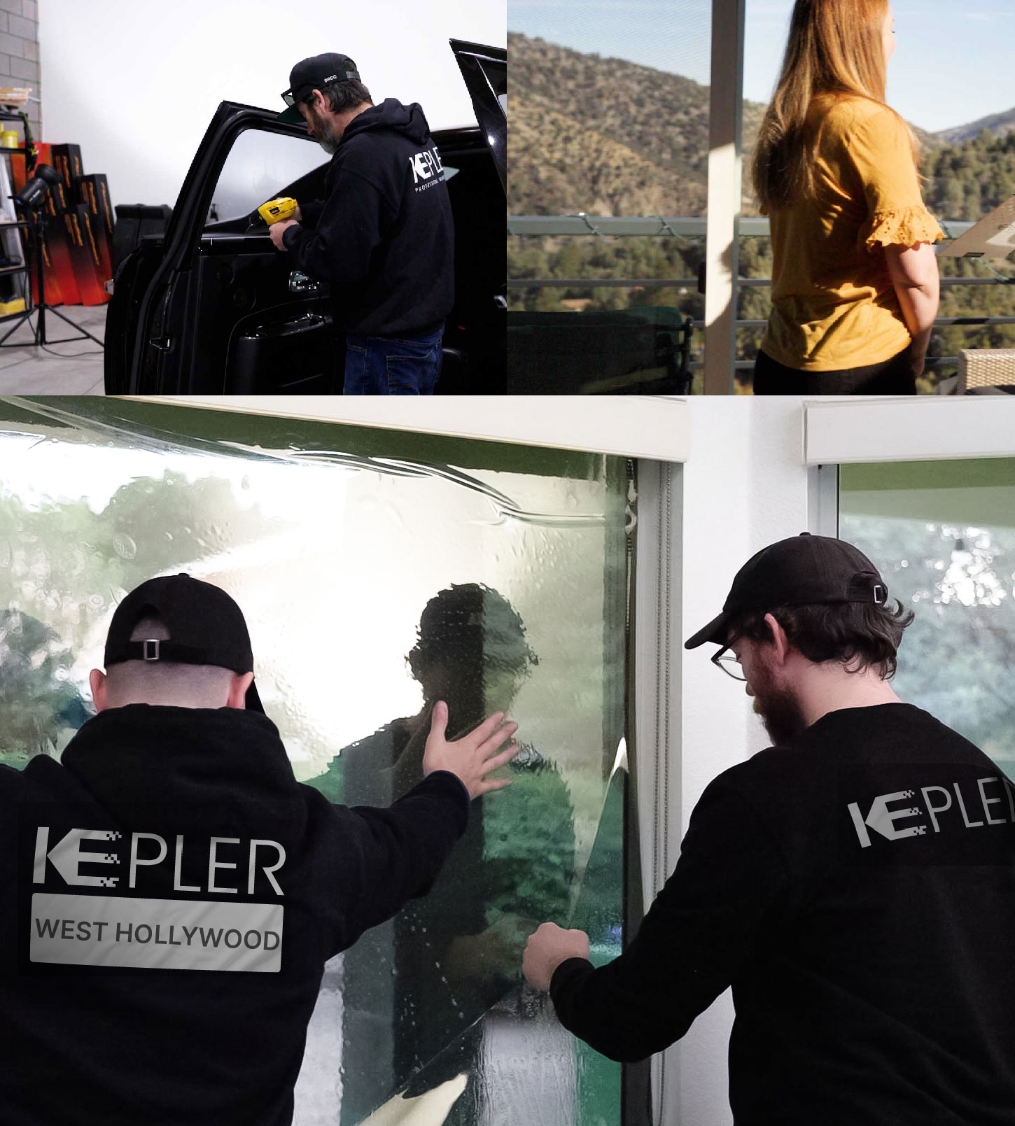 Kepler Technician Installing High-tech Window Tint to Home in West Hollywood