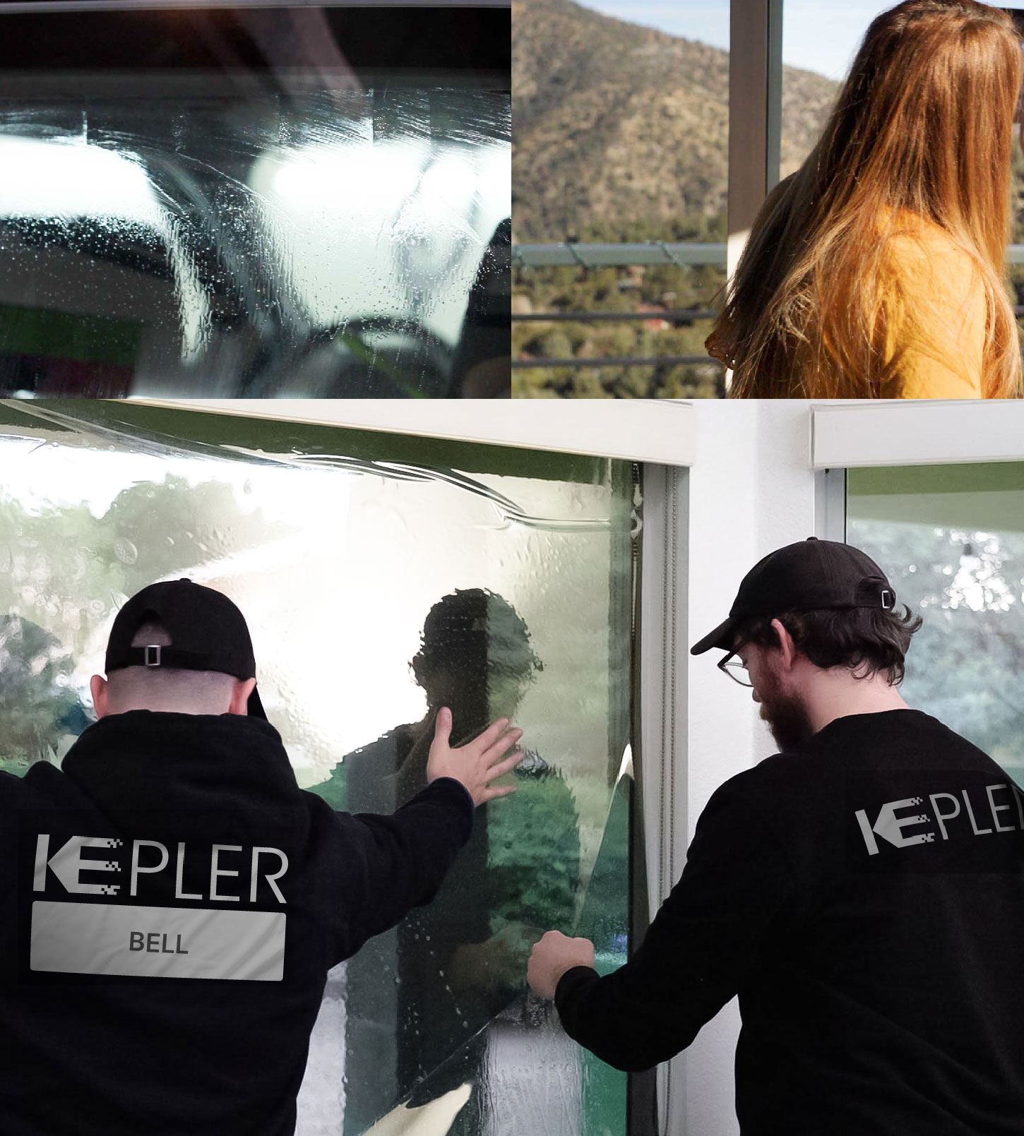 Expert Technician Installing High-tech Window Tint to Home in Bell