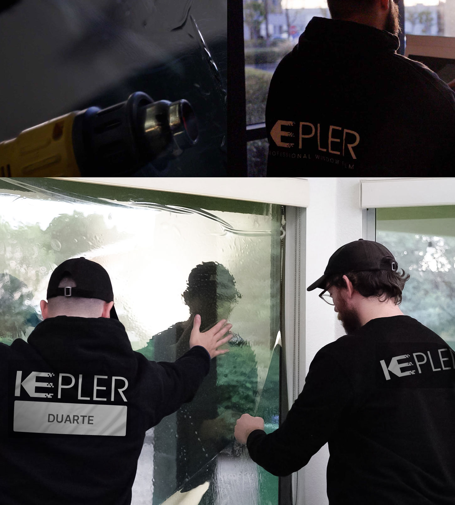 Kepler Technician Applying High-tech Window Tint to Home in Duarte