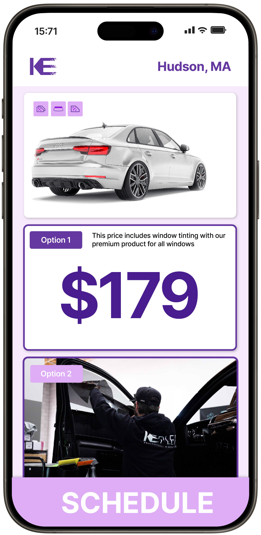View Competitive Car Window Tinting Rates in Hudson, Massachusetts