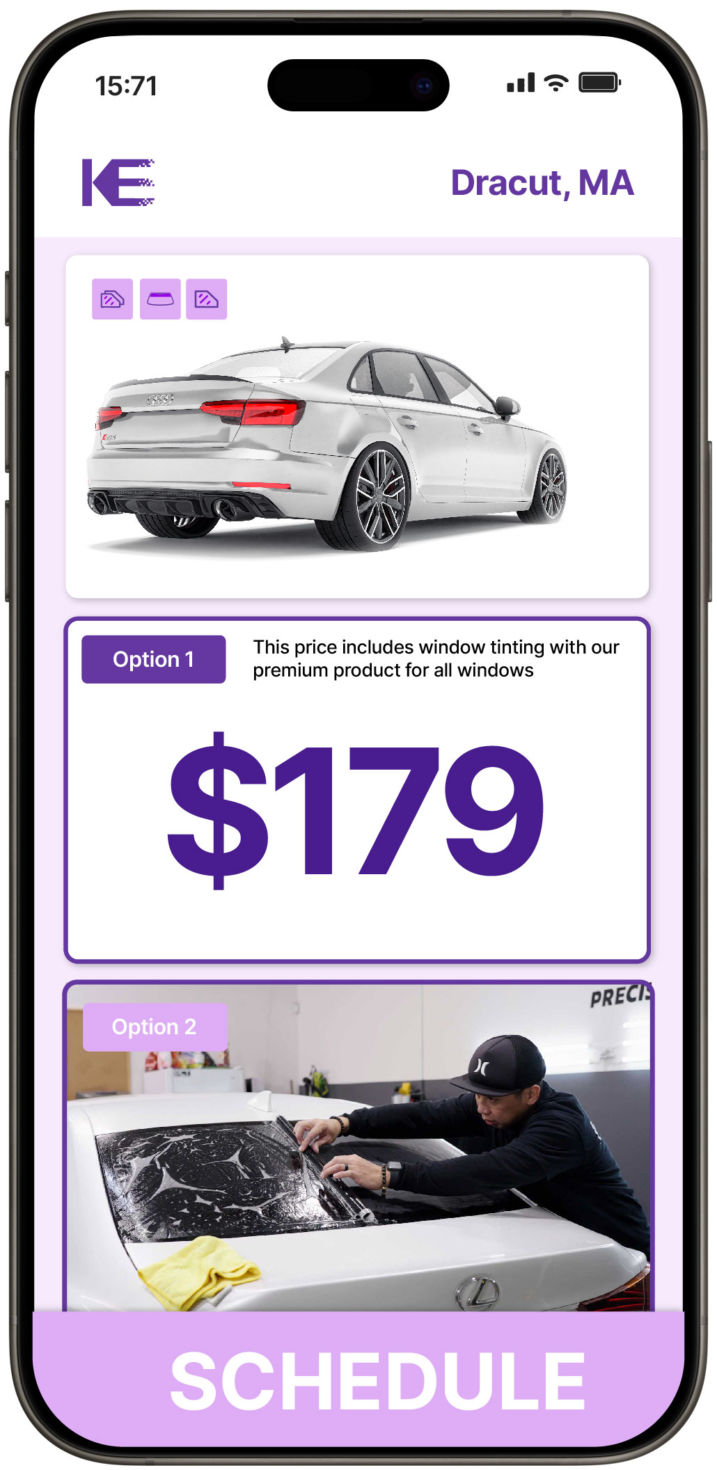 View Affordable Car Window Tinting Rates in Dracut, Massachusetts