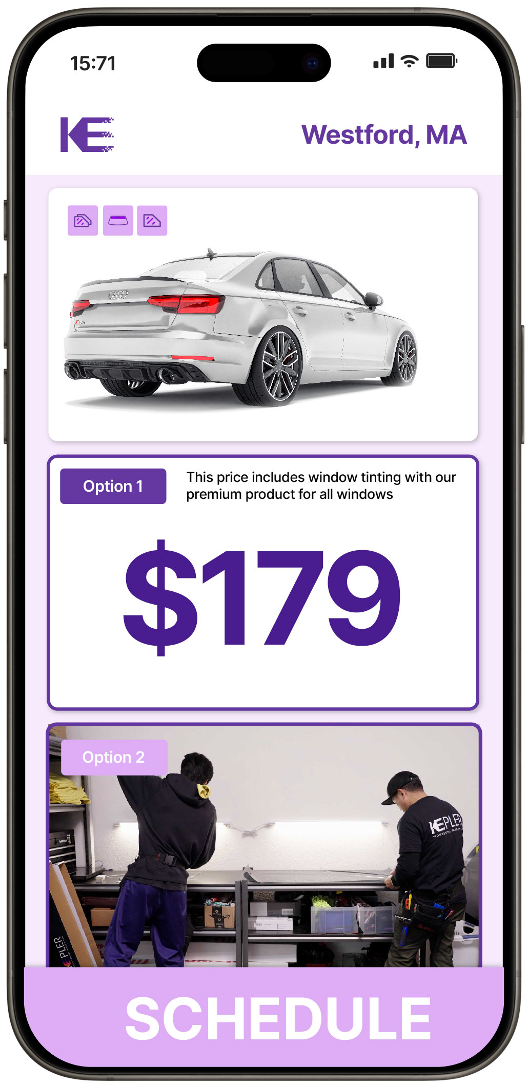 View Competitive Car Window Tinting Costs in Westford, Massachusetts