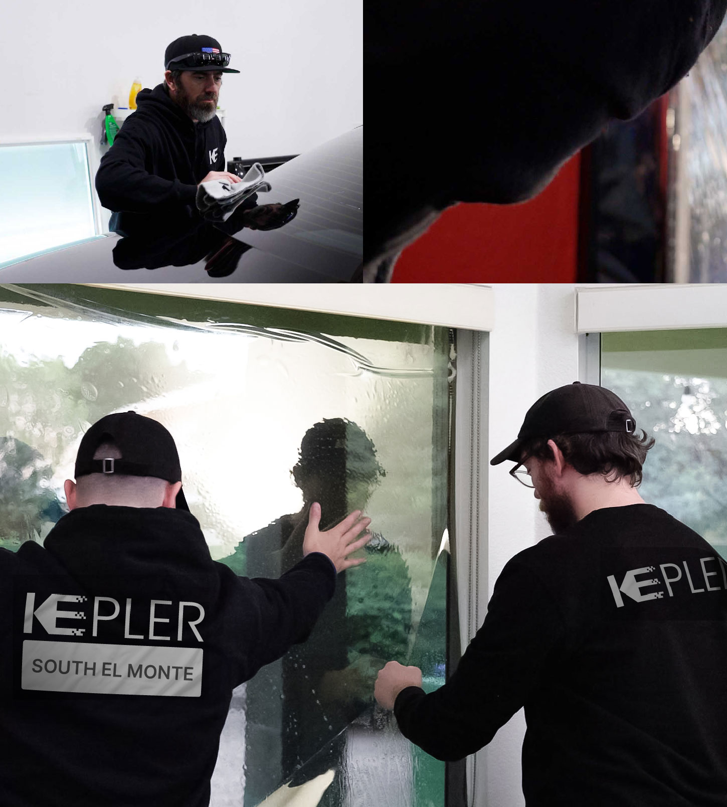 Kepler Technician Applying High-tech Window Tint to Home in South El Monte