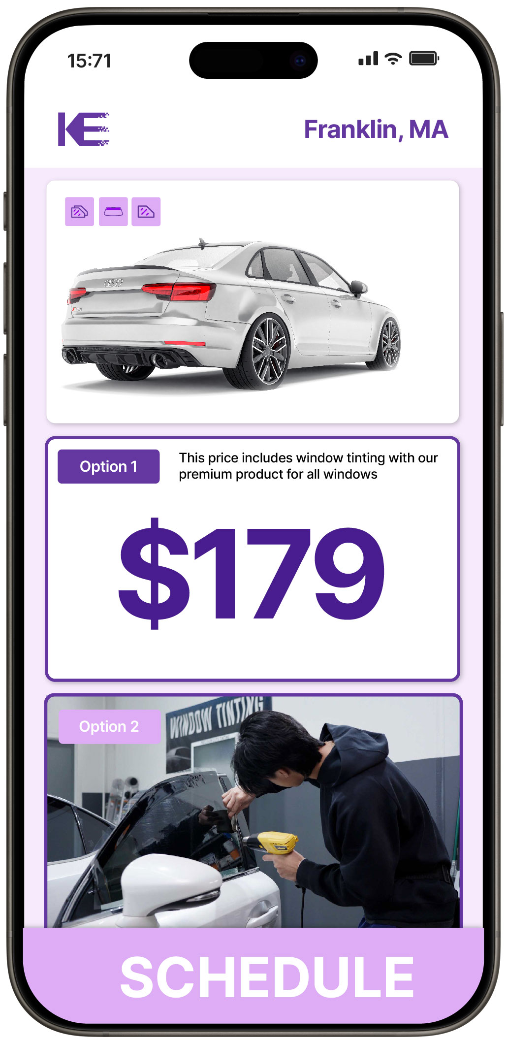 View Affordable Car Window Tinting Prices in Franklin, Massachusetts