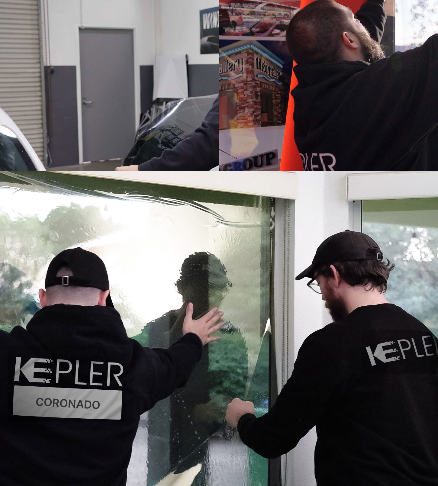 Kepler Technician Installing Advanced Window Tint to Home in Coronado
