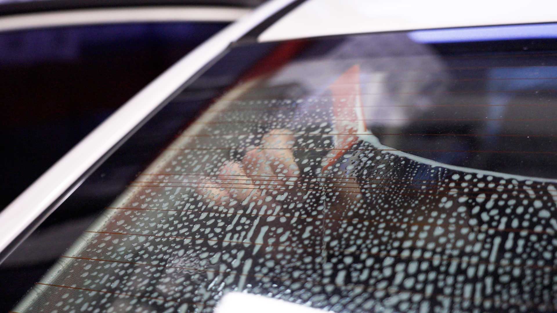Professional Vehicle Glass Tint preparation in Brookline