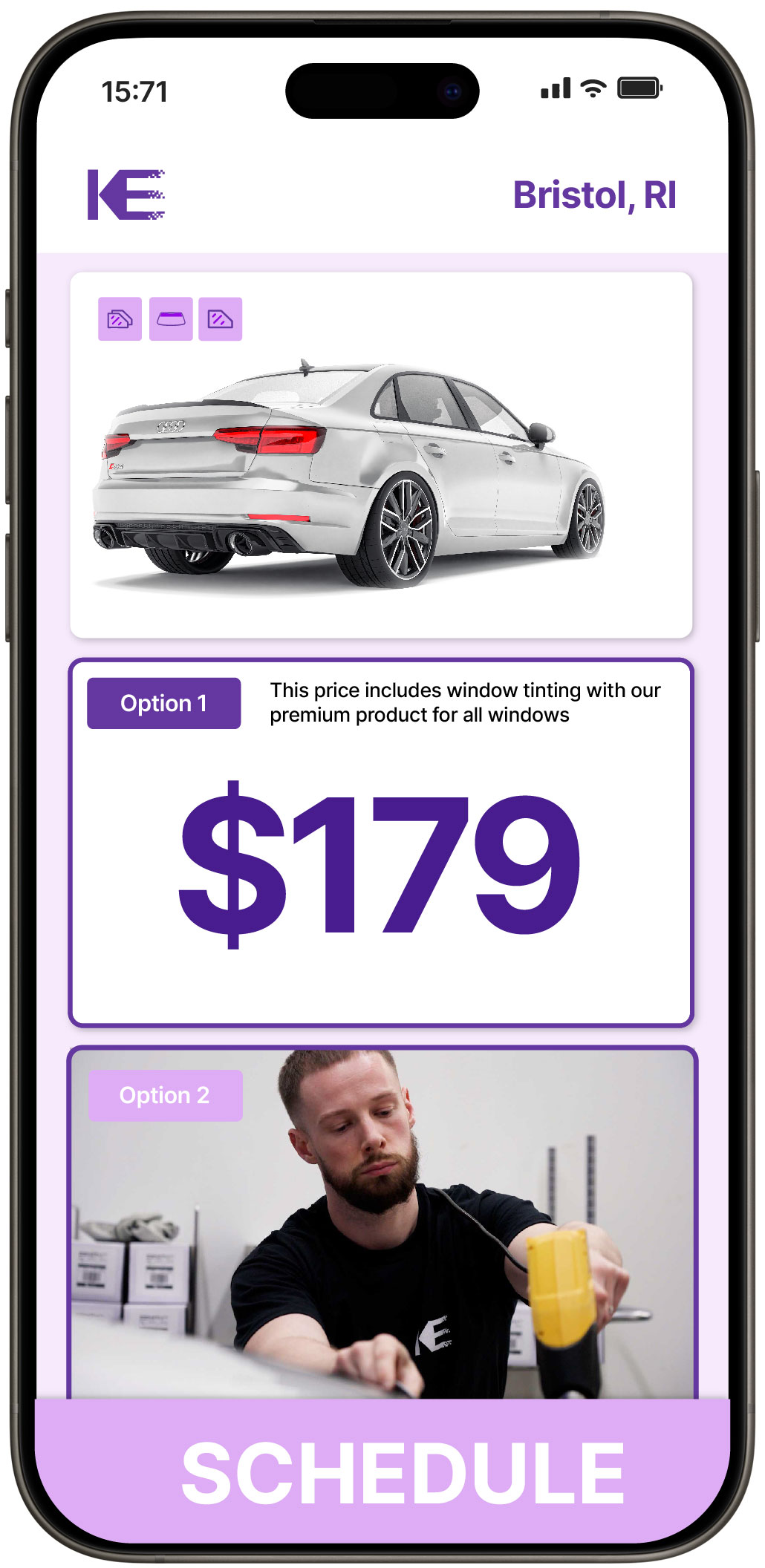 View Competitive Car Window Tinting Prices in Bristol, Rhode Island