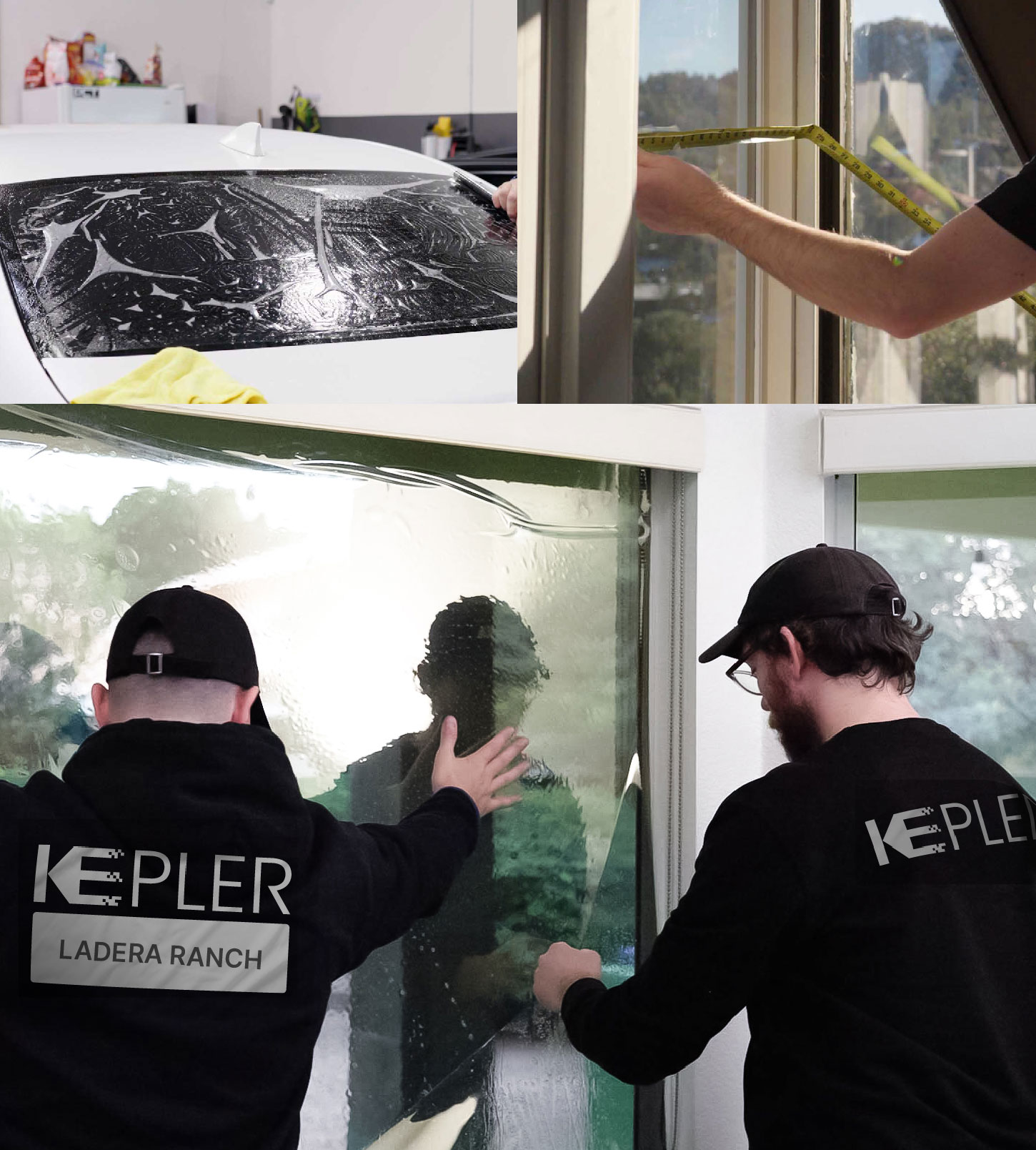Kepler Technician Fitting Advanced Window Tint to Home in Ladera Ranch