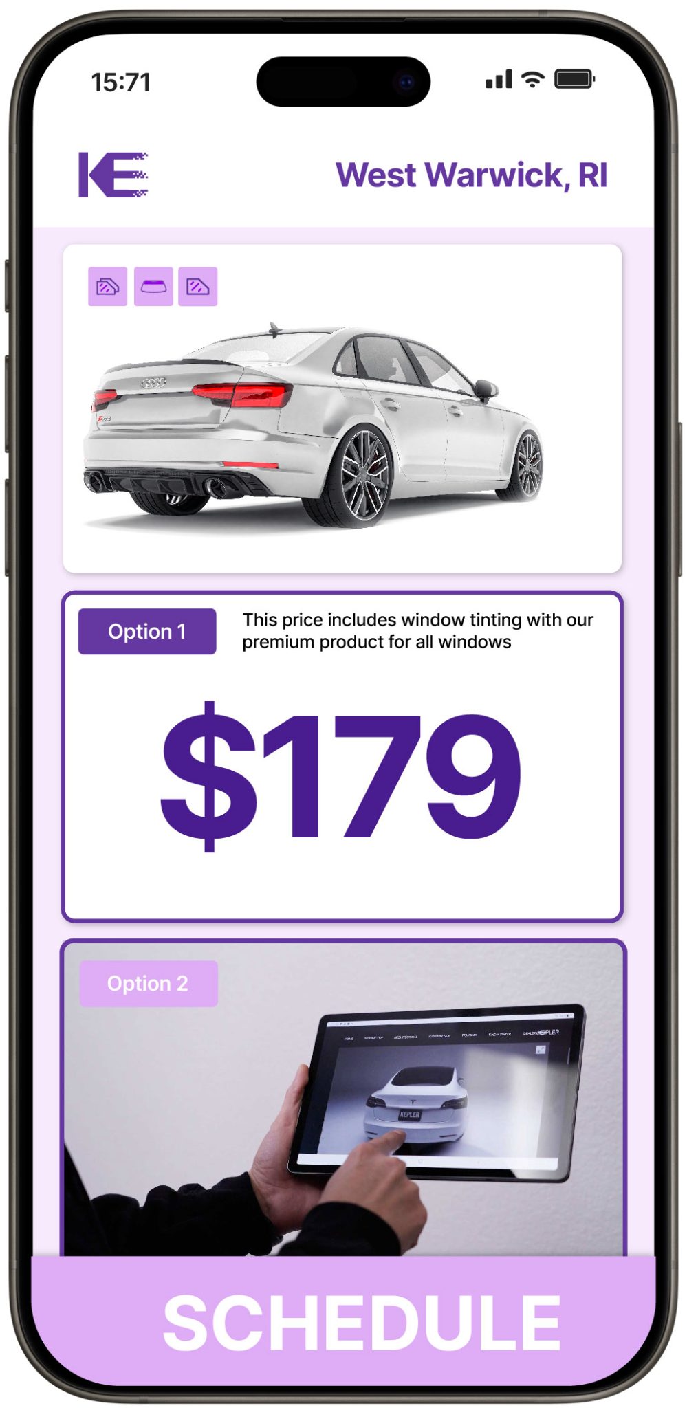 View Competitive Car Window Tinting Prices in West Warwick, Rhode Island