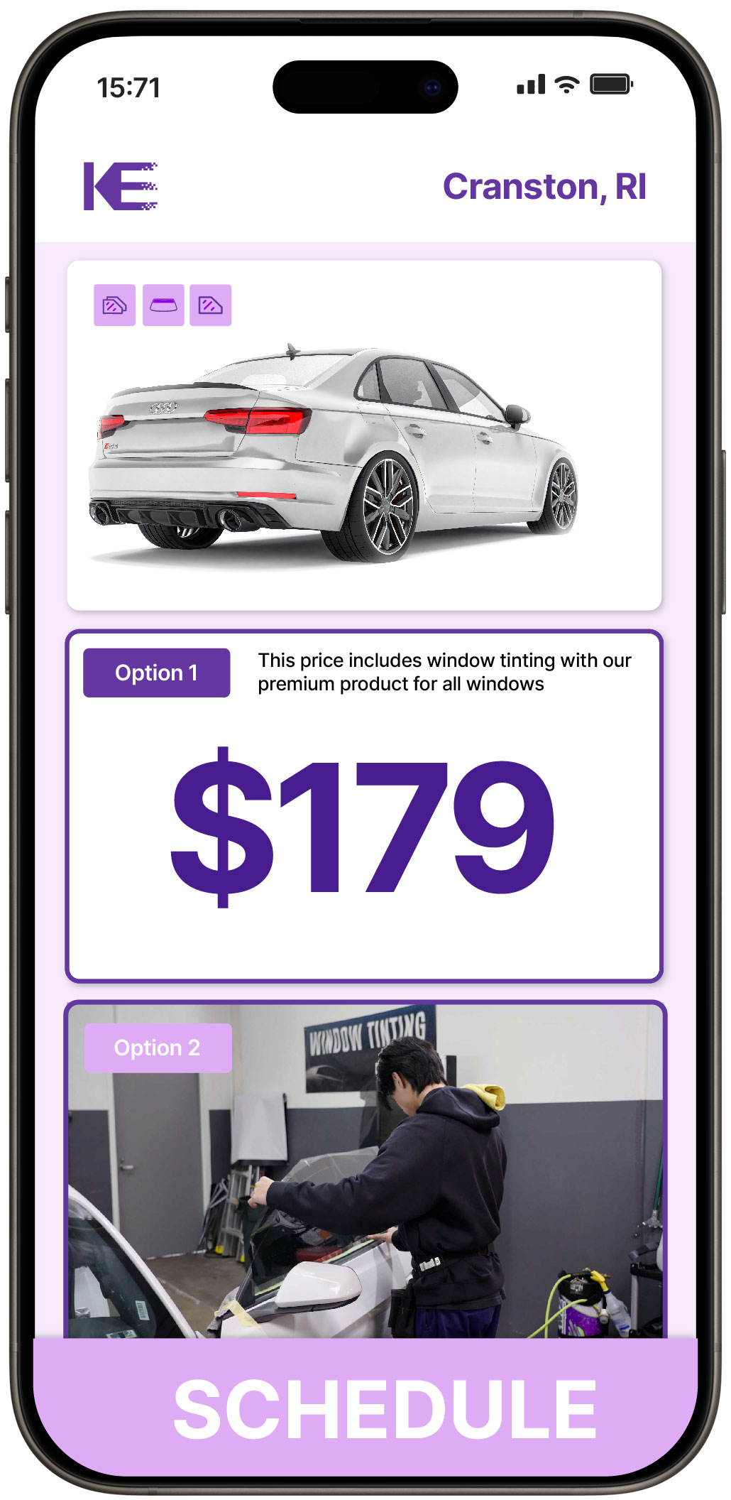 View Affordable Car Window Tinting Prices in Cranston, Rhode Island