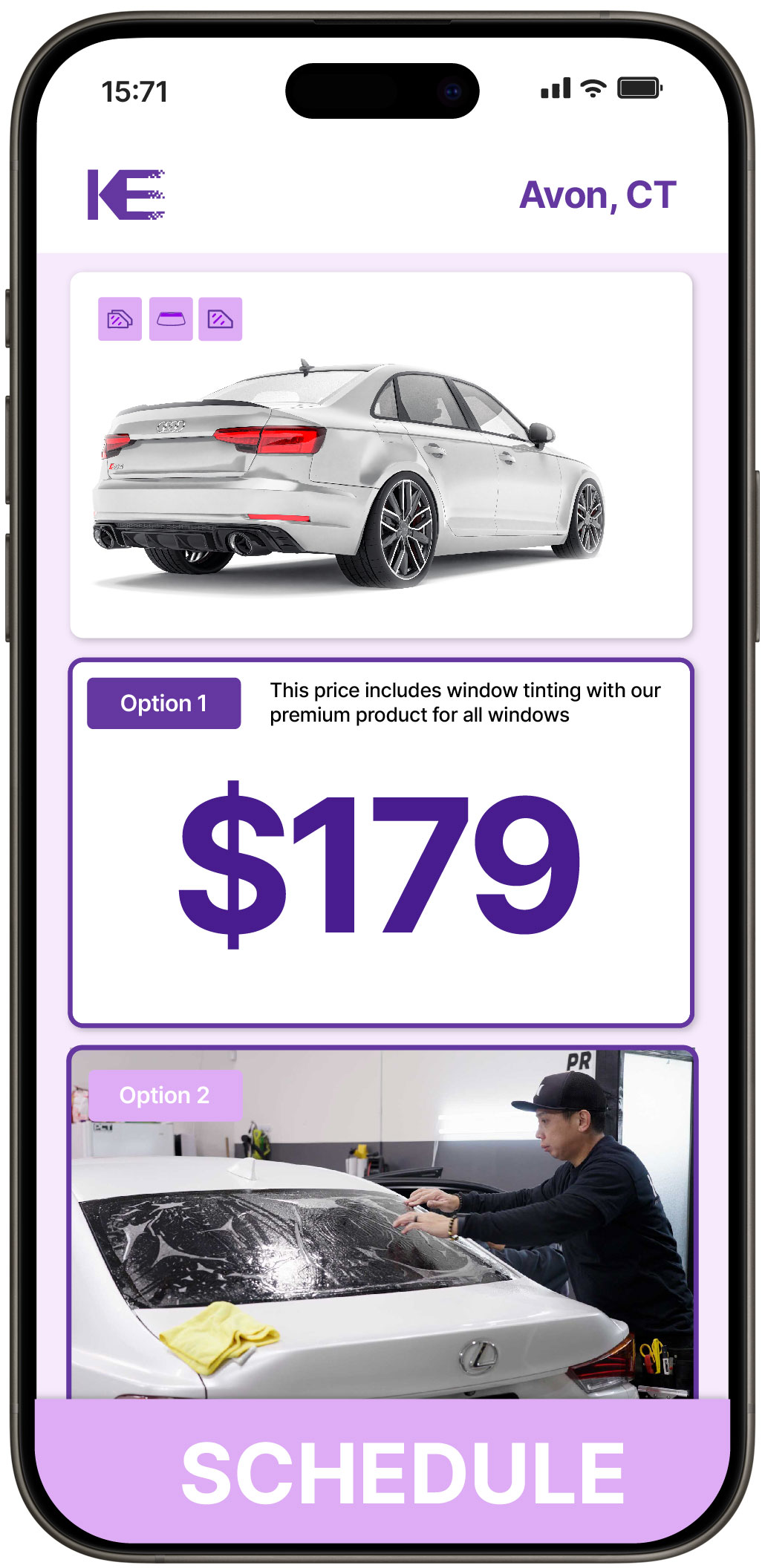 View Competitive Car Window Tinting Rates in Avon, Connecticut