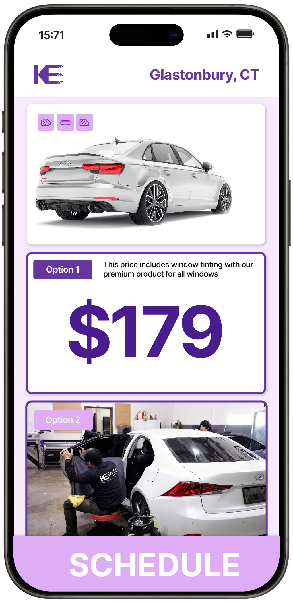 View Competitive Car Window Tinting Prices in Glastonbury, Connecticut