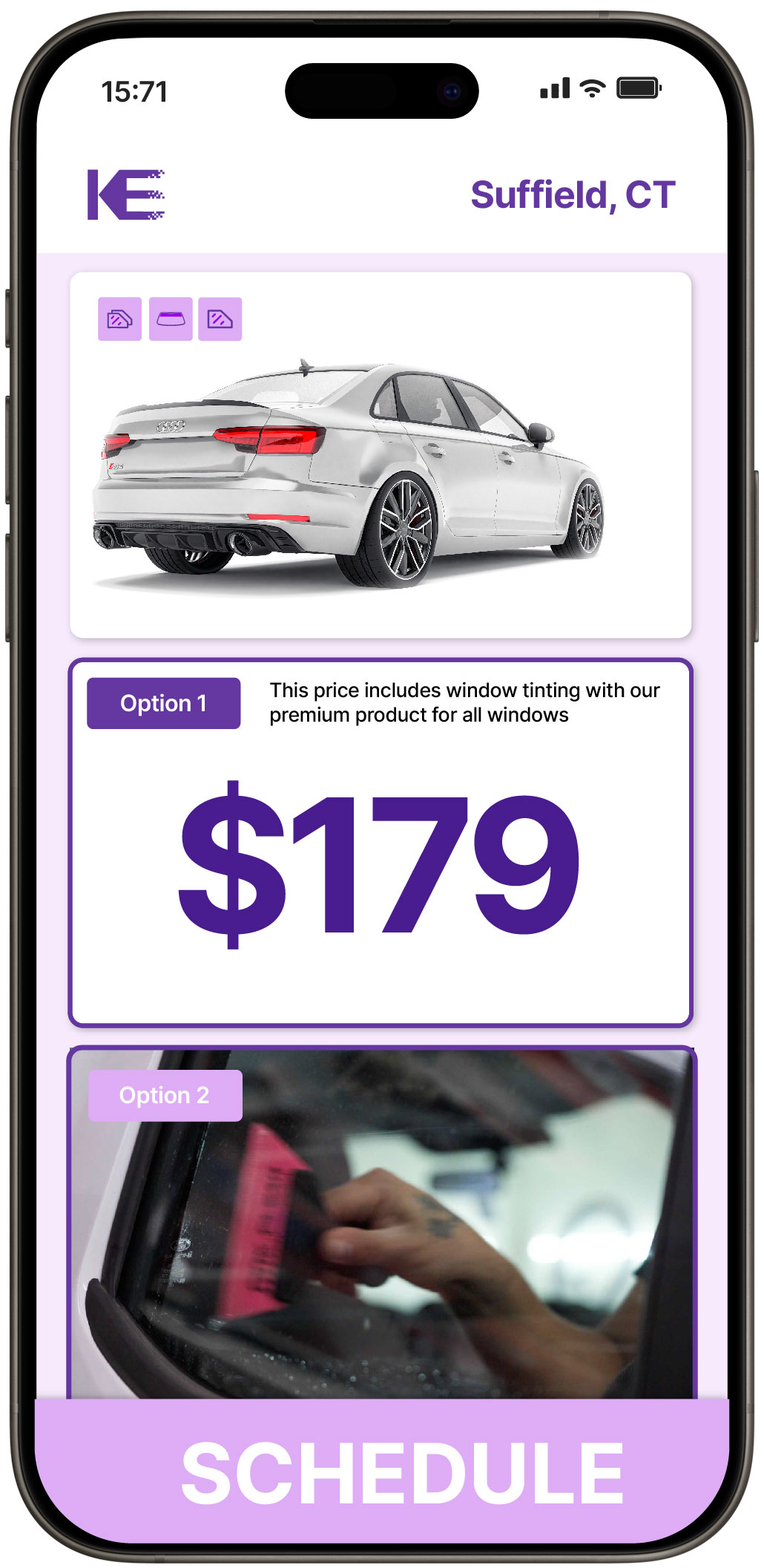 View Affordable Car Window Tinting Costs in Suffield, Connecticut