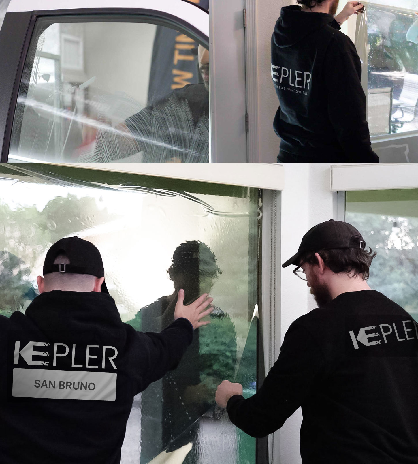 Kepler Technician Fitting Advanced Window Tint to Home in San Bruno