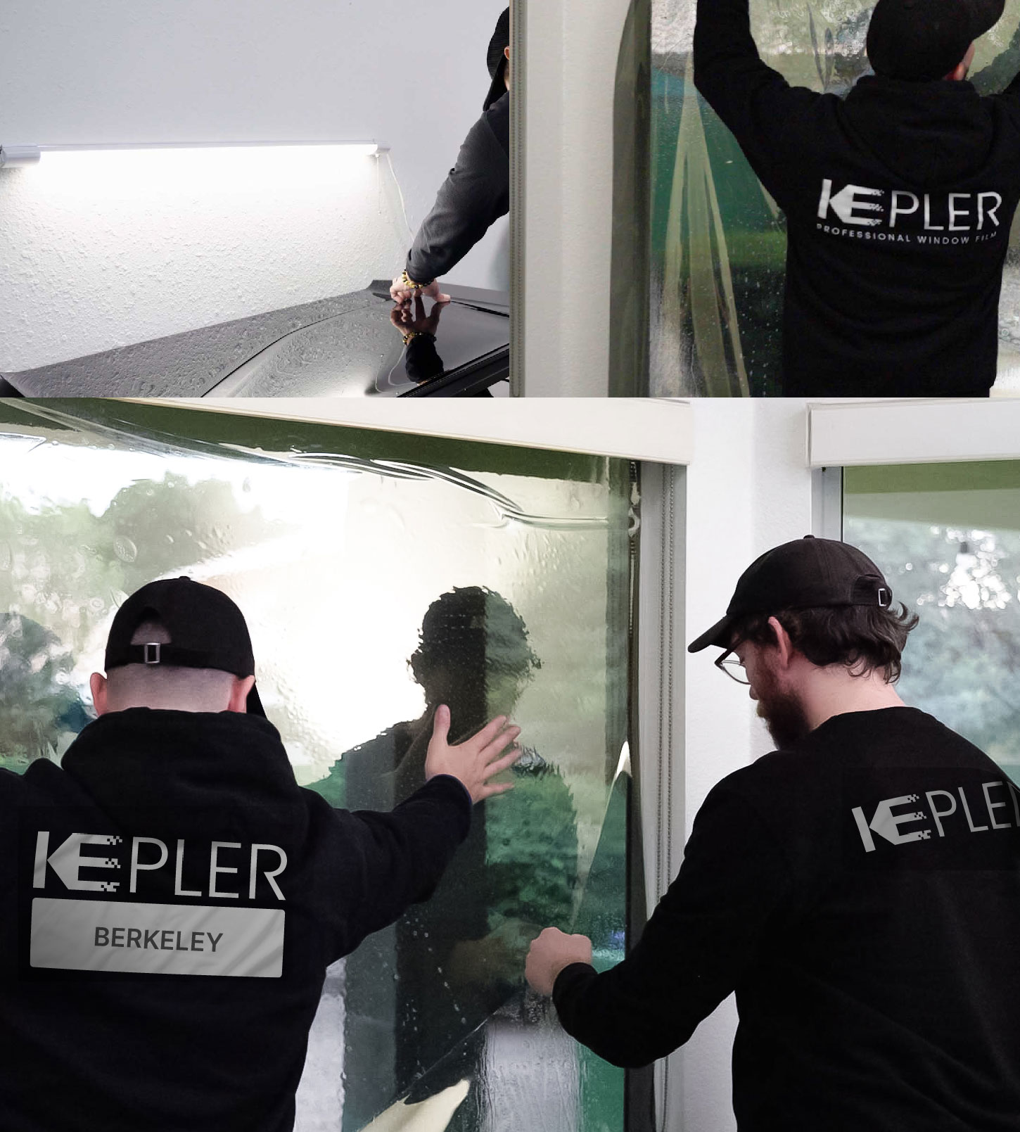 Kepler Technician Fitting Ceramic Window Tint to Home in Berkeley